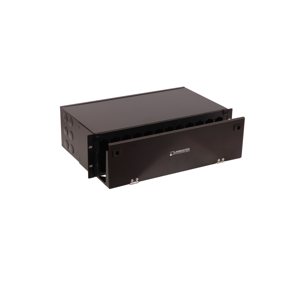 Бокс 19" на 12 кассет MPO, 3U, черный__