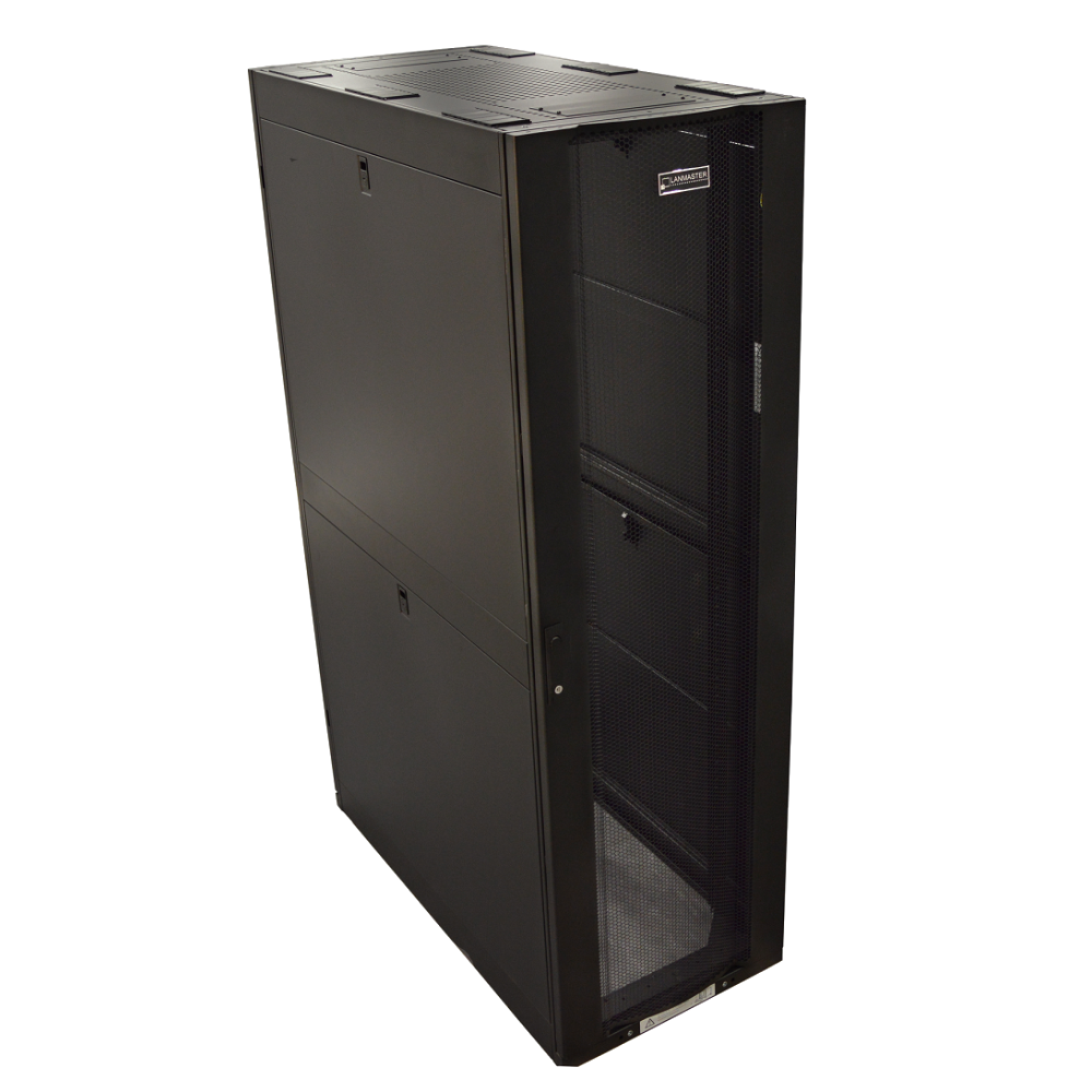 Шкаф LANMASTER DC 42U 600x1070 мм, без боковых панелей, черный__