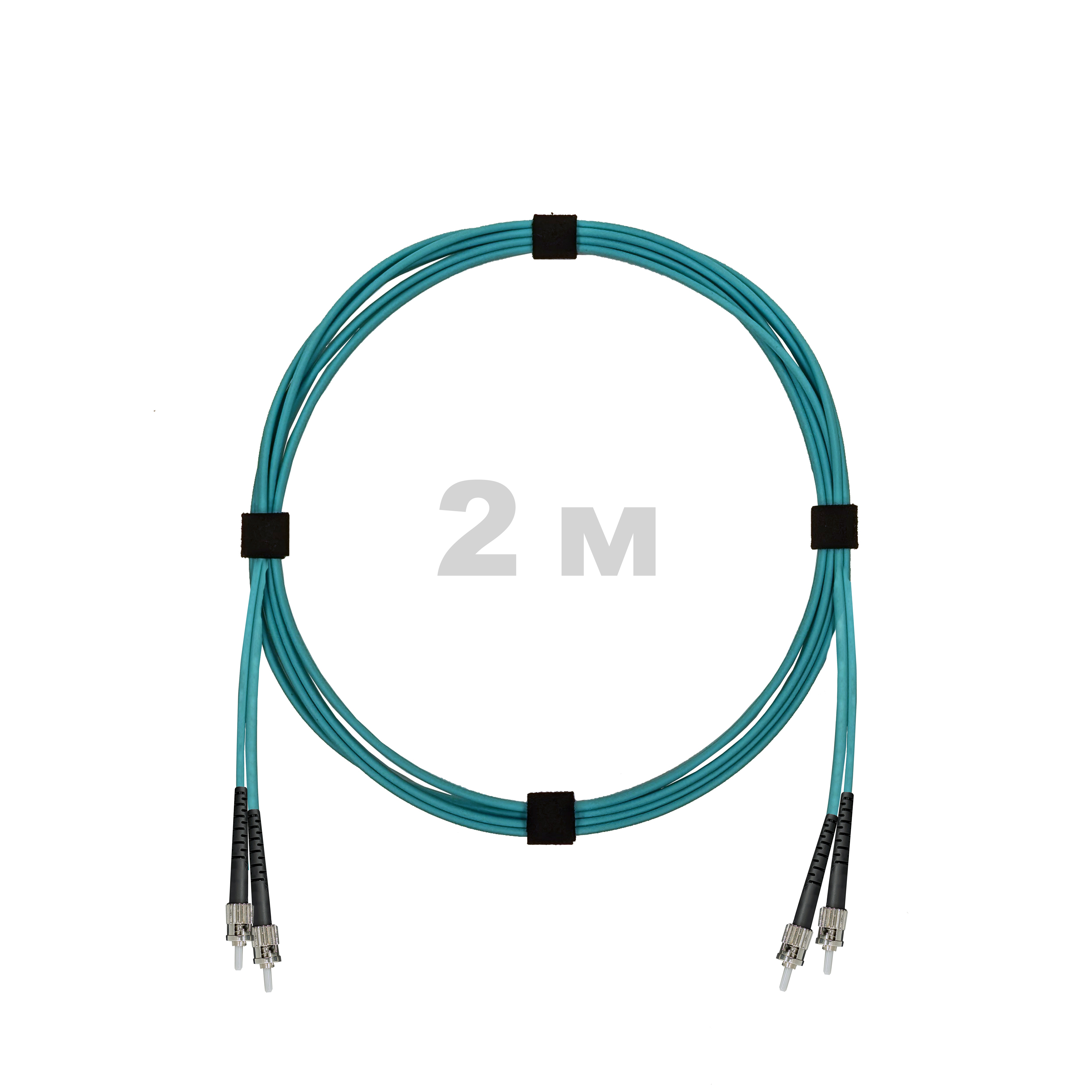 Патч-корд оптический армированный бронированный ST/PC-ST/PC MM (OM3) Duplex 2.0mm LSZH, 2 м.