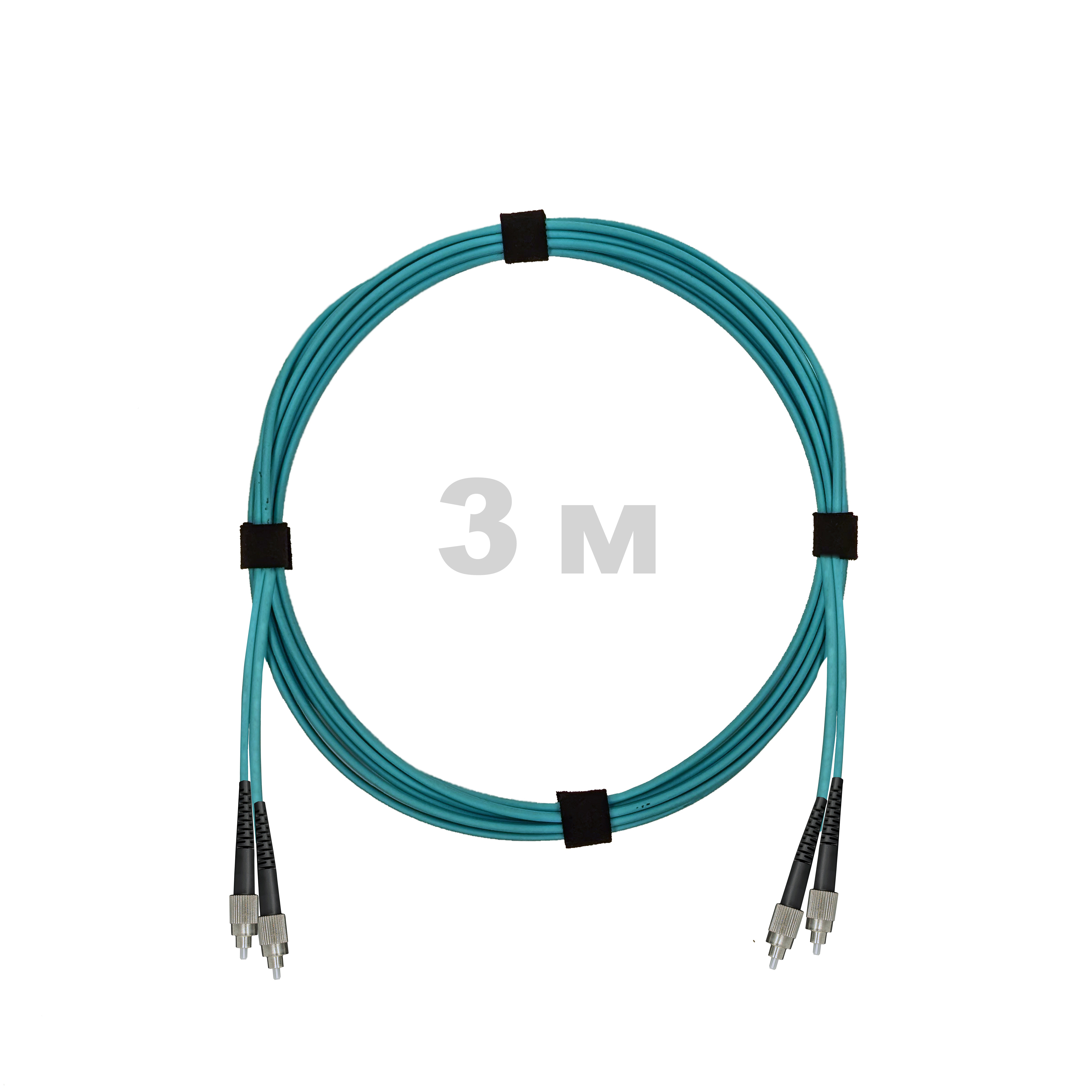 Патч-корд оптический FC/UPC-FC/UPC MM (OM3) 2mm duplex LSZH,  3 м.