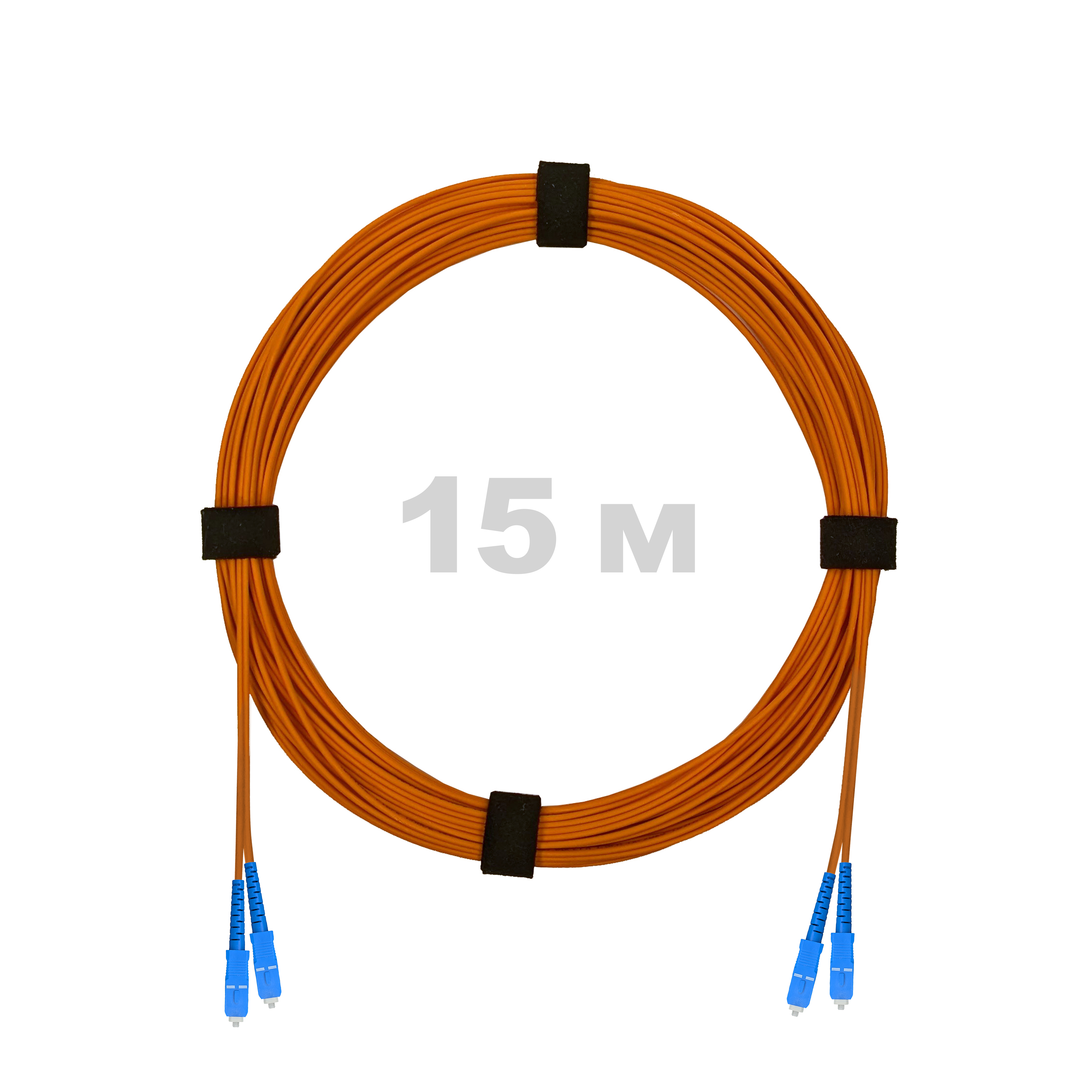 Патч-корд оптический SC/UPC-SC/UPC MM (OM2) 2mm duplex LSZH,  15 м.