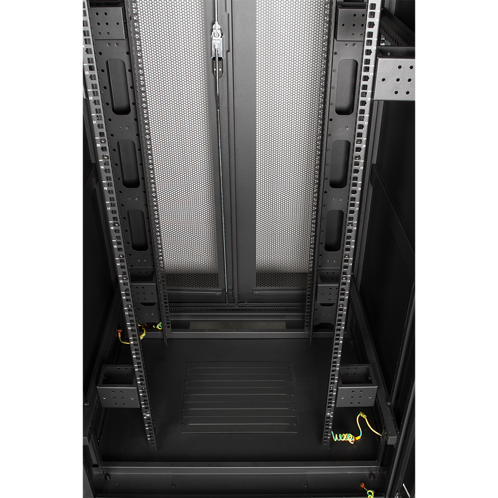 Шкаф 19" Business, 47U 800x1200, черный, передняя дверь стекло, задняя дверь распашная металл__