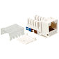 Модуль Keystone, RJ45, кат.5E, UTP, 90 градусов, узкий, со шторкой, белый