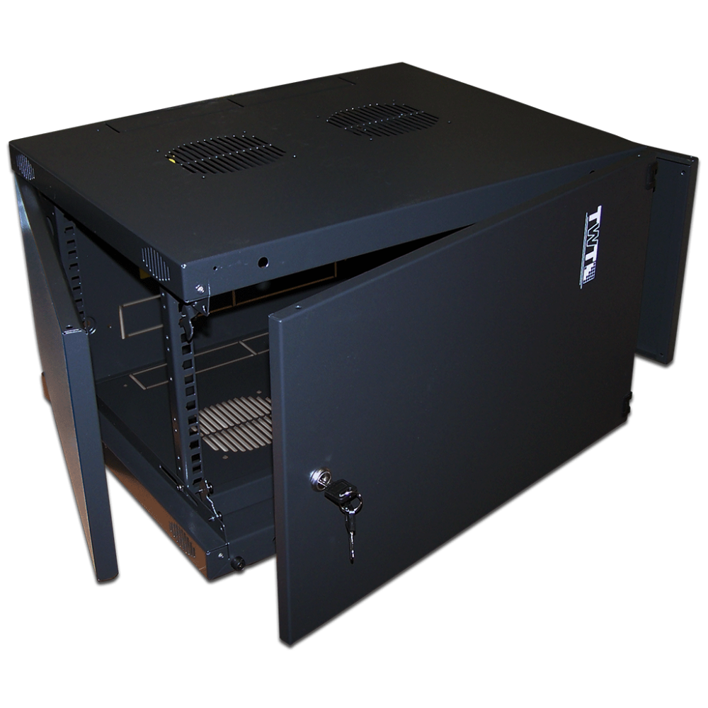 Шкаф настенный Next, 6U 550x450, металлическая дверь, черный