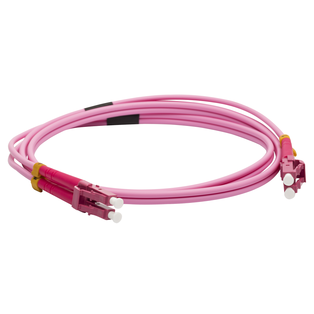 Патч-корд оптический LANMASTER, дуплексный, LC/PC-LC/PC, OM4, LSZH, 10 м__