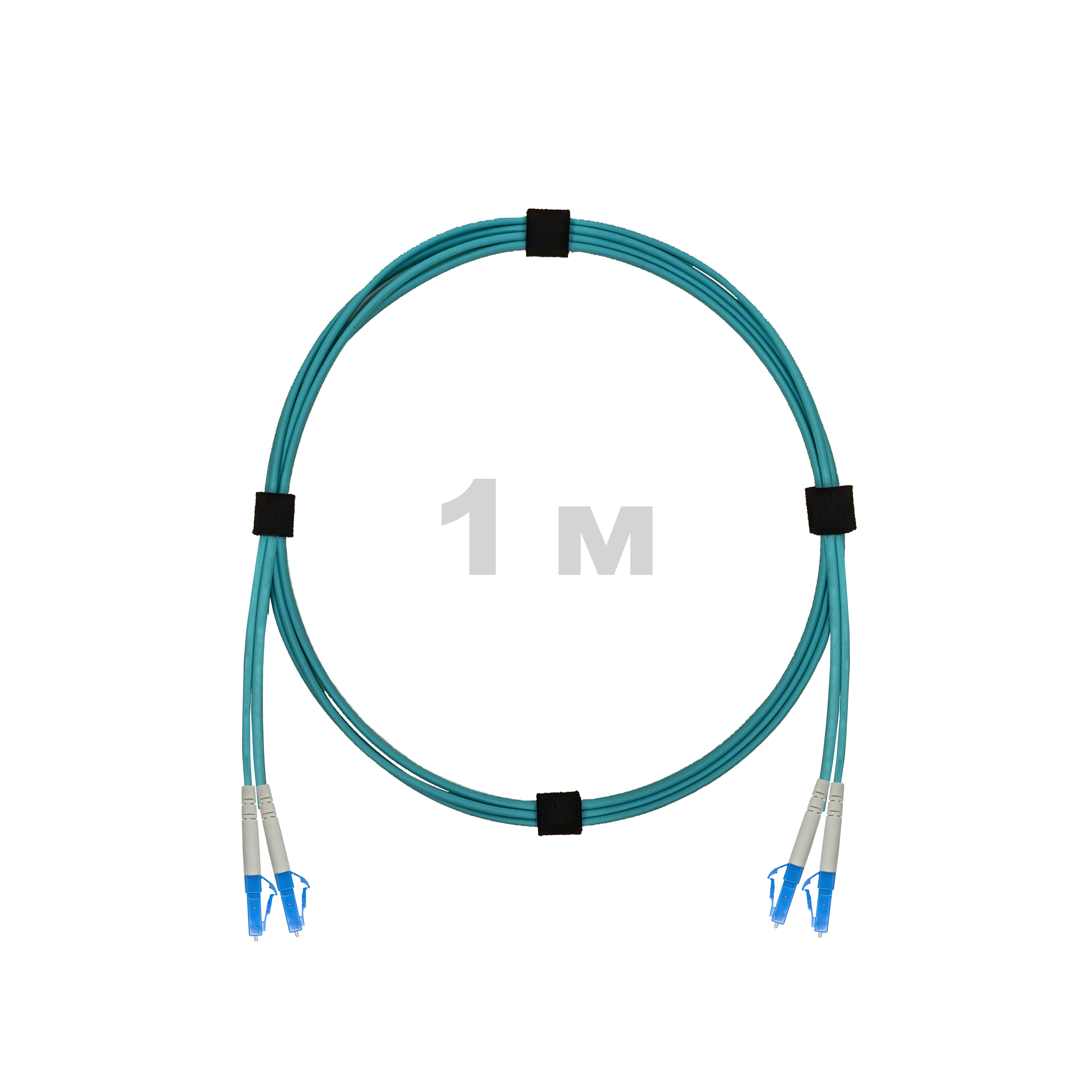 Патч-корд оптический LC/UPC-LC/UPC MM (OM3) 3mm duplex LSZH,  1 м.