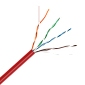 Кабель UTP, 4 пары, Кат. 5e, LSZH, красный, 305м в кат., LANMASTER LAN-5EUTP-LSZH-RD