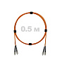 Патч-корд оптический FC/UPC-FC/UPC MM (OM2) 2mm duplex LSZH,  0.5 м.