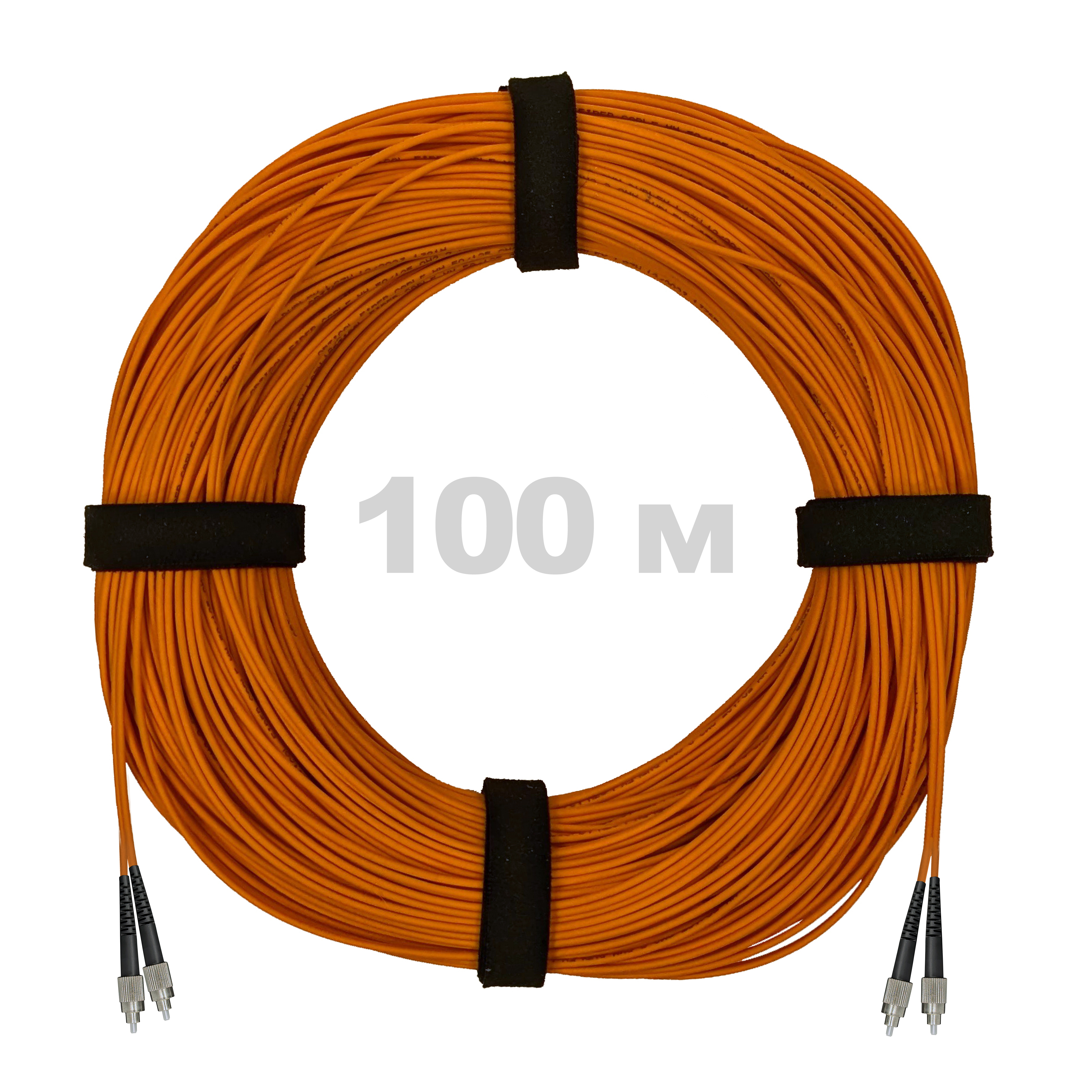 Патч-корд оптический FC/UPC-FC/UPC MM (OM2) 3mm duplex LSZH,  100 м.