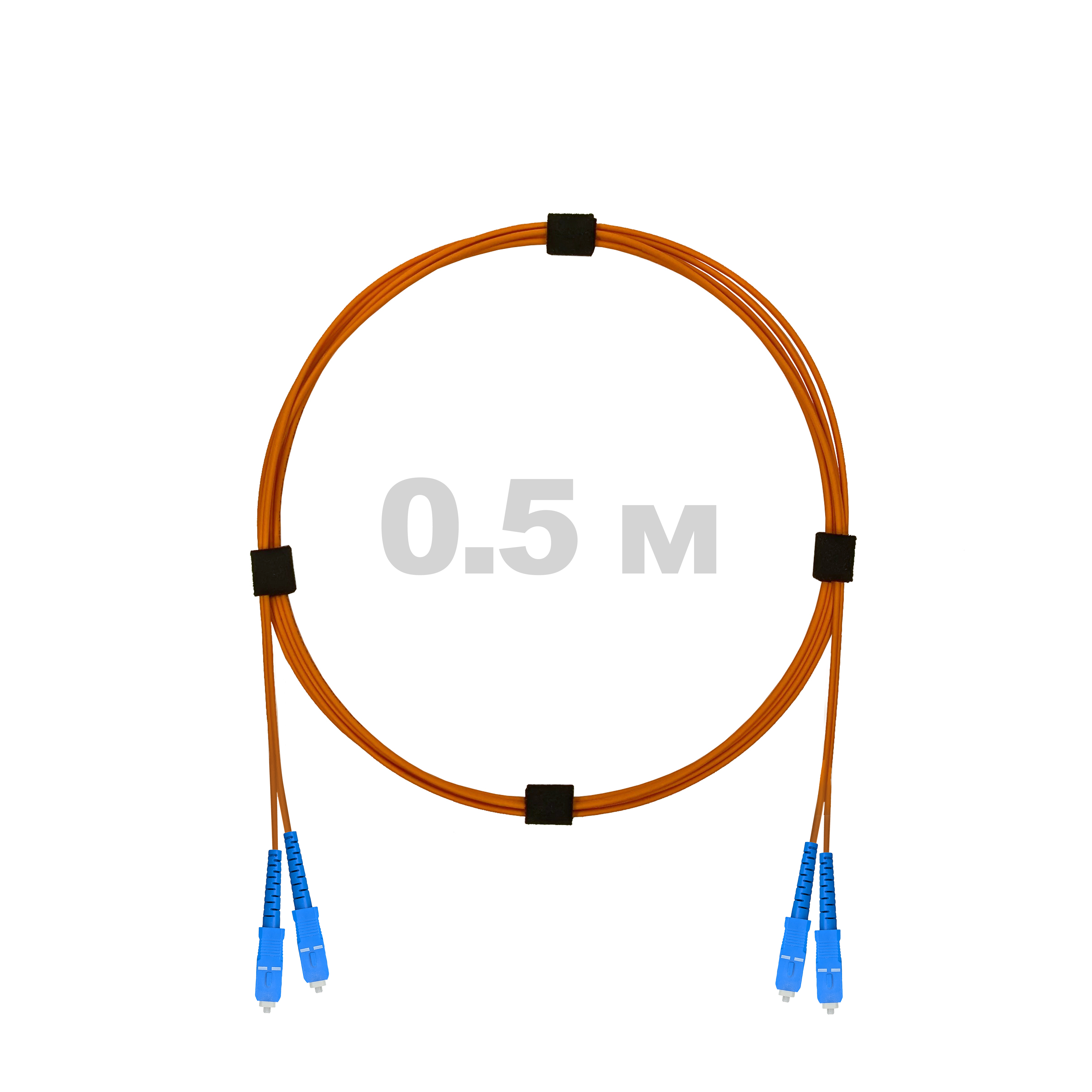 Патч-корд оптический SC/UPC-SC/UPC MM (OM2) 2mm duplex LSZH,  0.5 м.