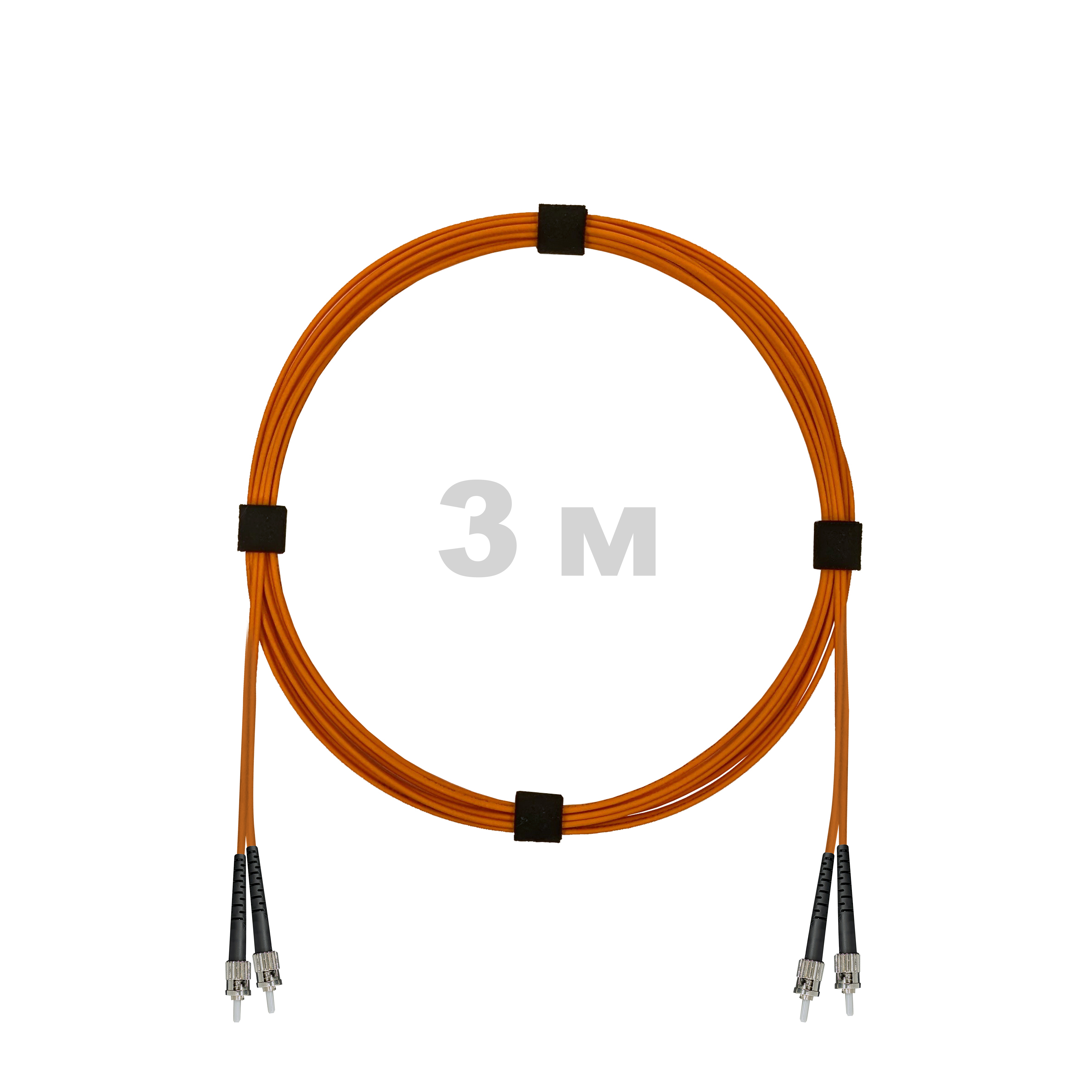 Патч-корд оптический ST/PC-ST/PC MM (OM2) 3mm duplex LSZH,  3 м.