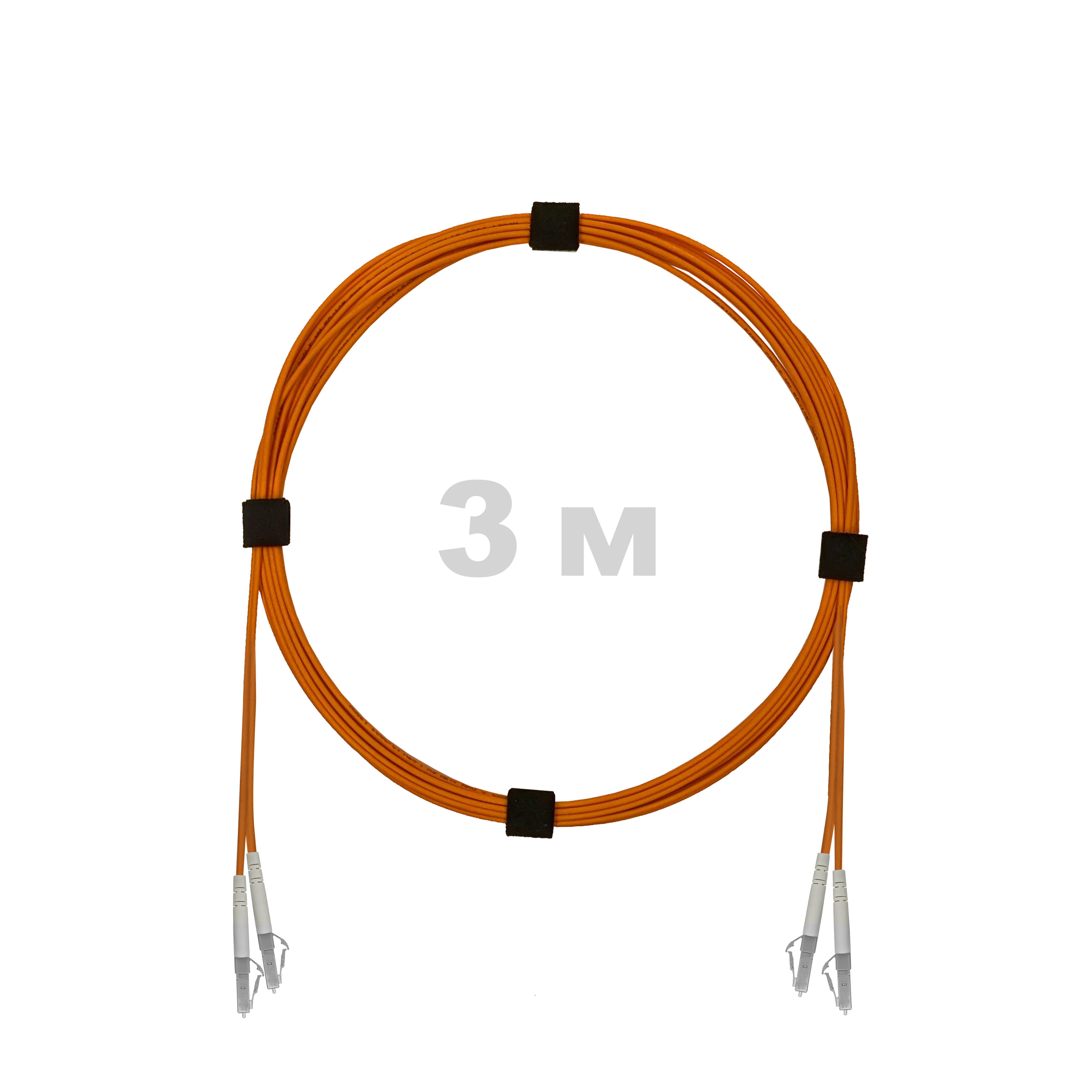 Патч-корд оптический LC/UPC-LC/UPC MM (OM2) 2mm duplex LSZH,  3 м.