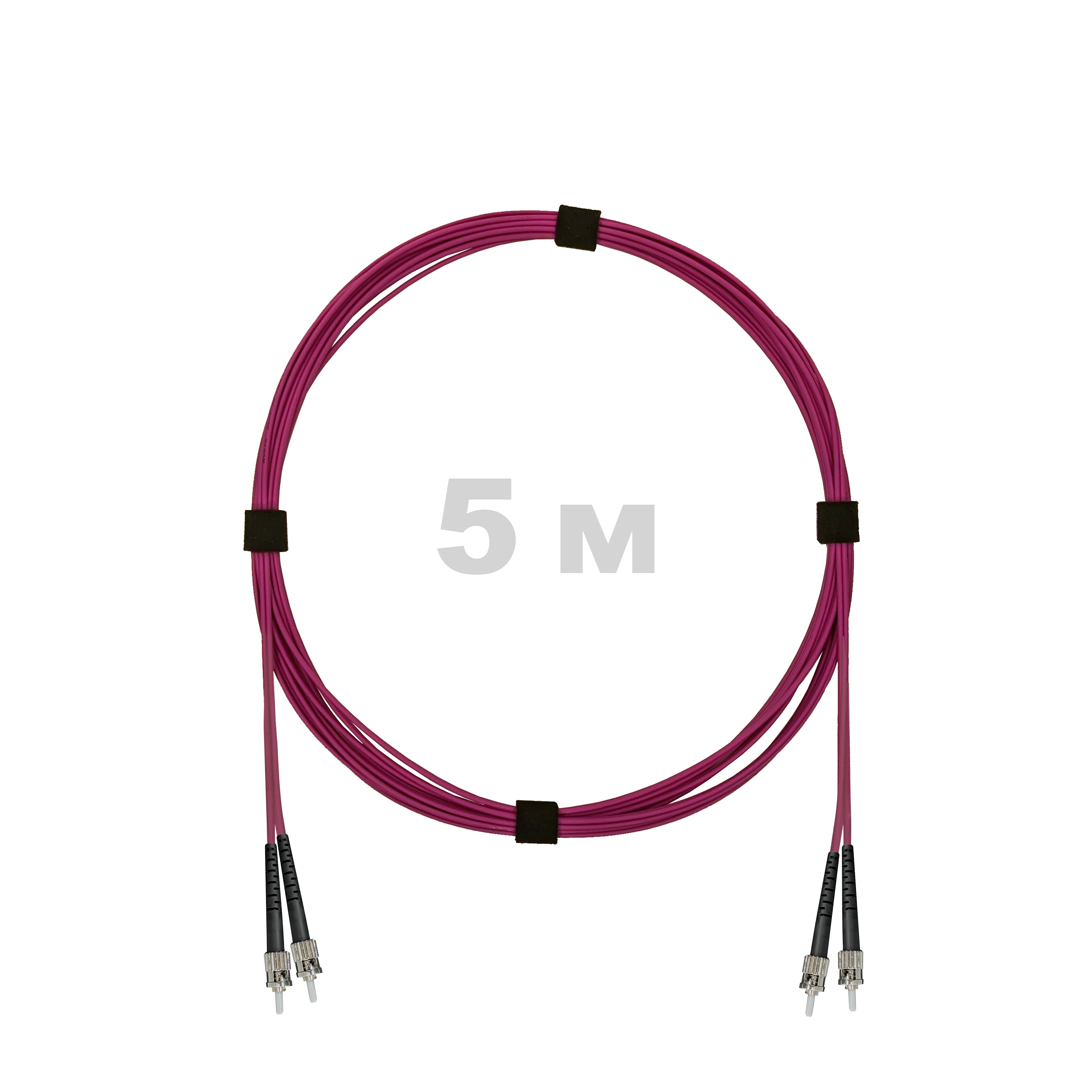Патч-корд оптический армированный бронированный ST/PC-ST/PC MM (OM4) Duplex 3.0mm LSZH, 5 м.