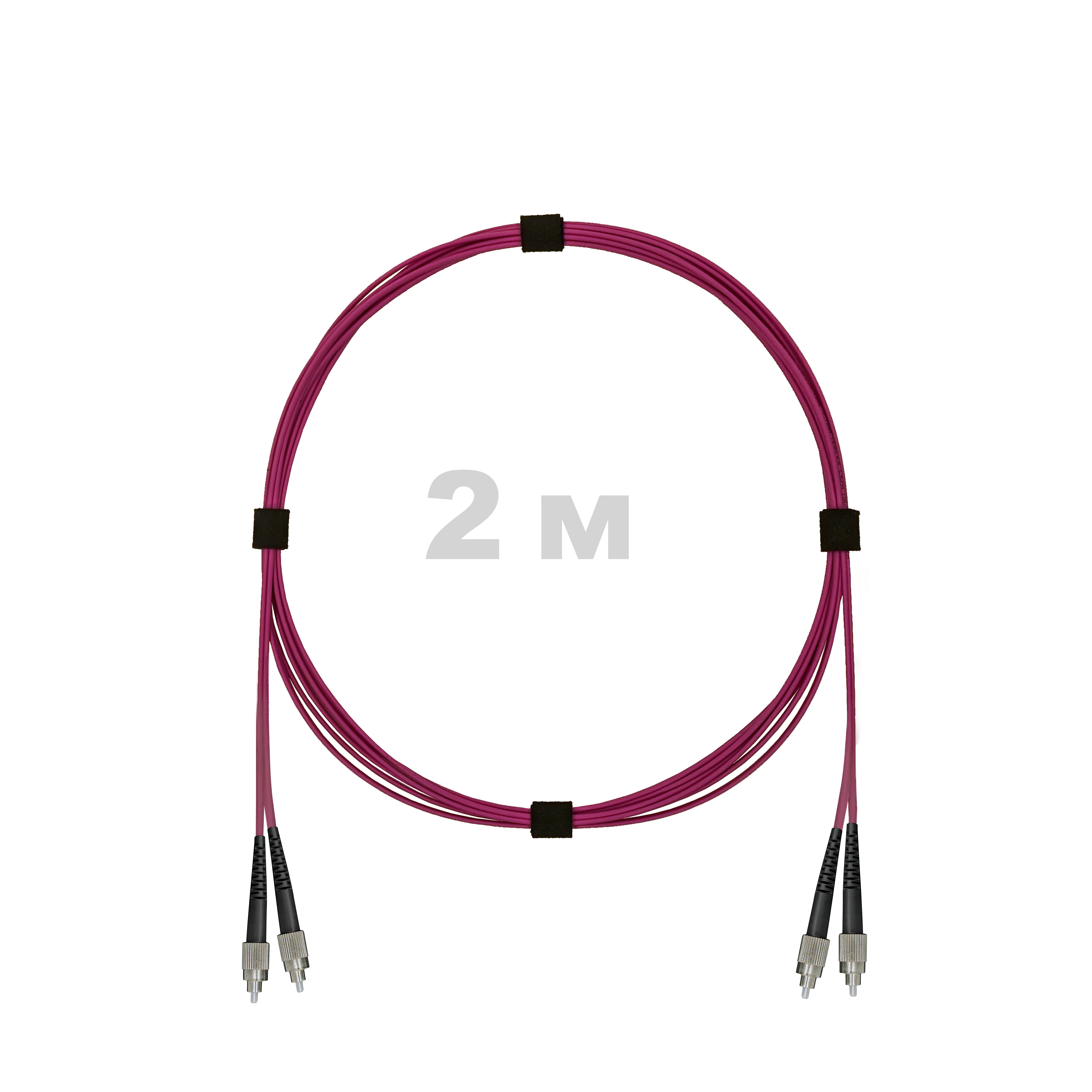 Патч-корд оптический армированный бронированный FC/UPC-FC/UPC MM (OM4) Duplex 3.0mm LSZH, 2 м.