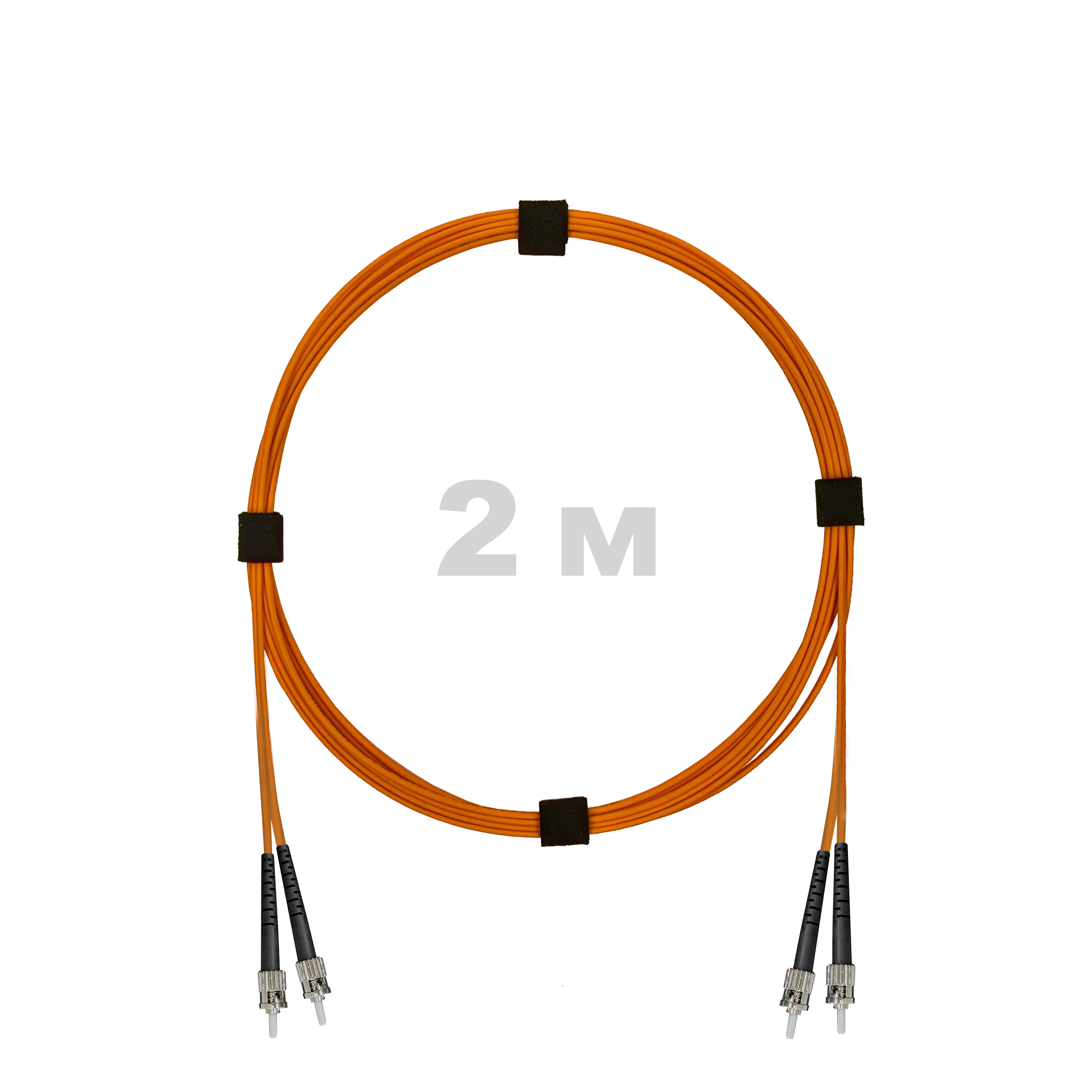 Патч-корд оптический армированный бронированный ST/PC-ST/PC MM (OM2) Duplex 3.0mm LSZH, 2 м.