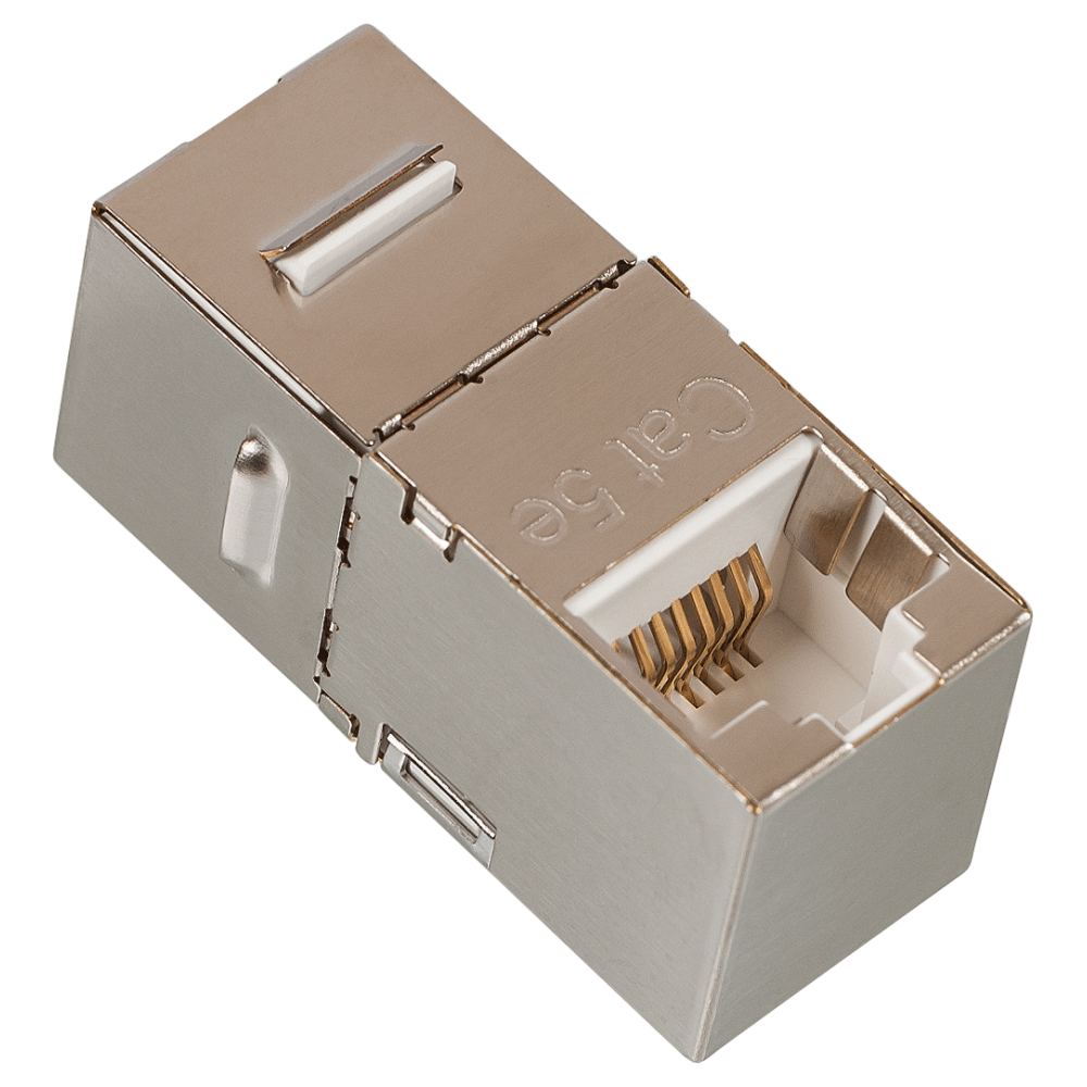 Повторитель портов RJ-45, экранированный, 90 градусов, кат.5E, формата Keystone__