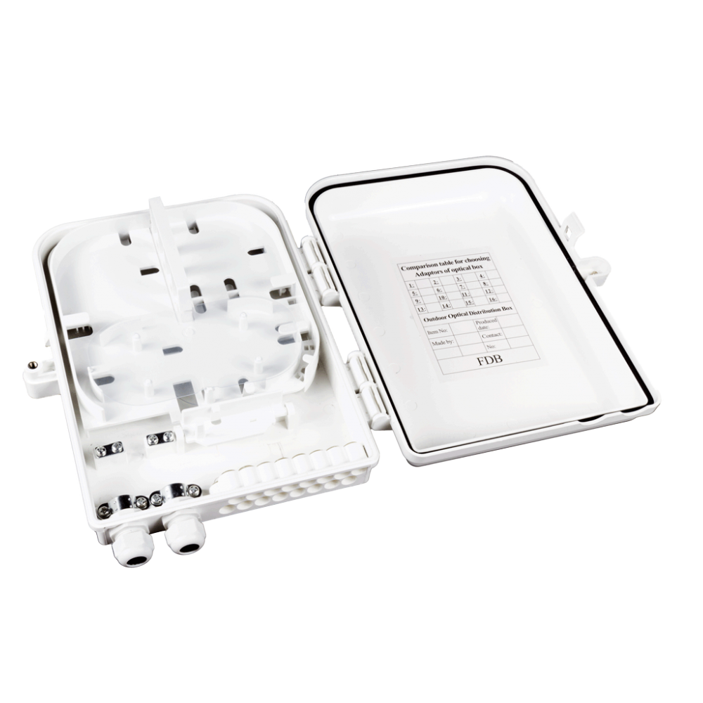 Настенный распределительный бокс на 16 волокон, наружной установки, IP65__