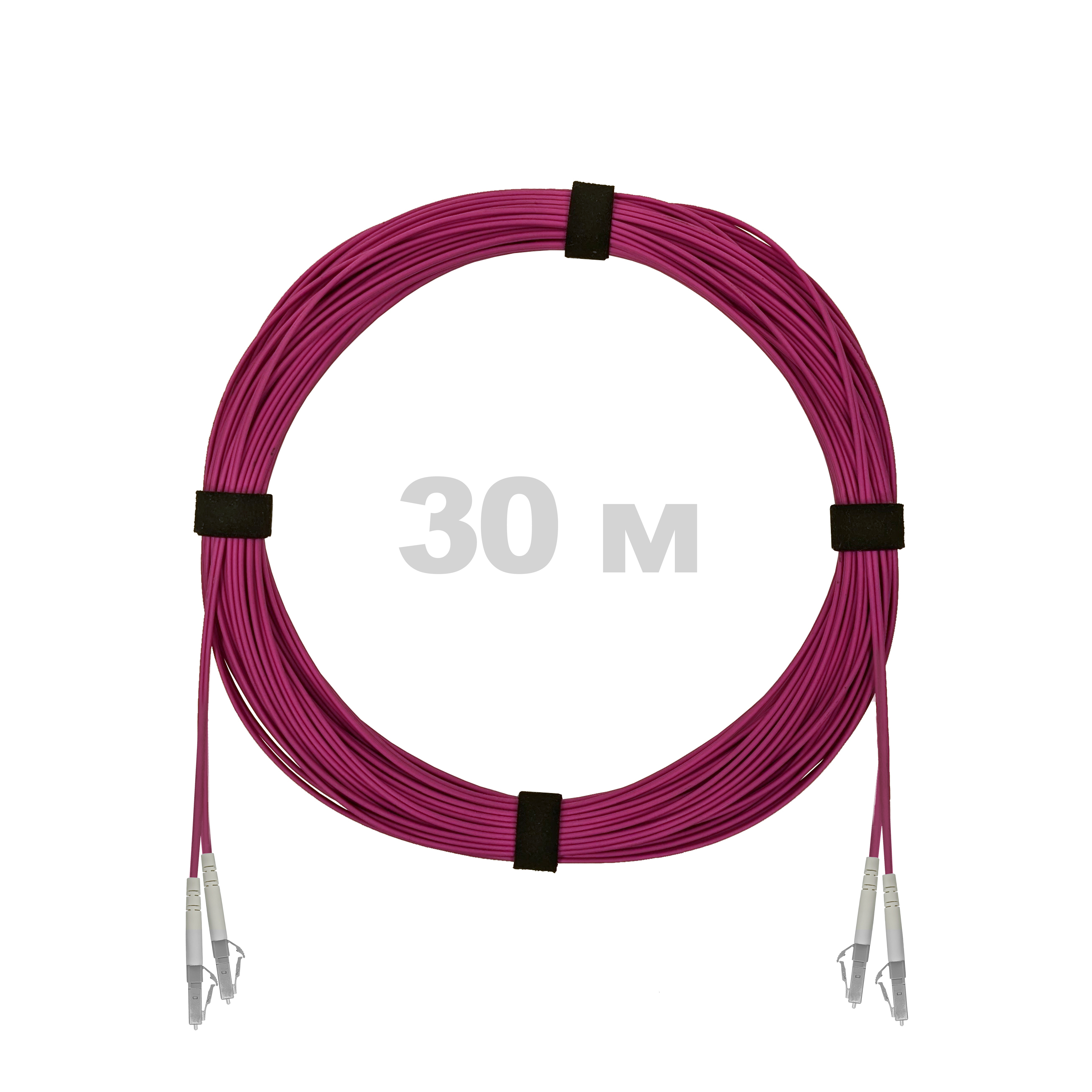Патч-корд оптический армированный бронированный LC/UPC-LC/UPC MM (OM4) Duplex 2.0mm LSZH, 30 м.