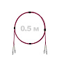 Патч-корд оптический LC/UPC-LC/UPC MM (OM4) 3mm duplex LSZH,  0.5 м.