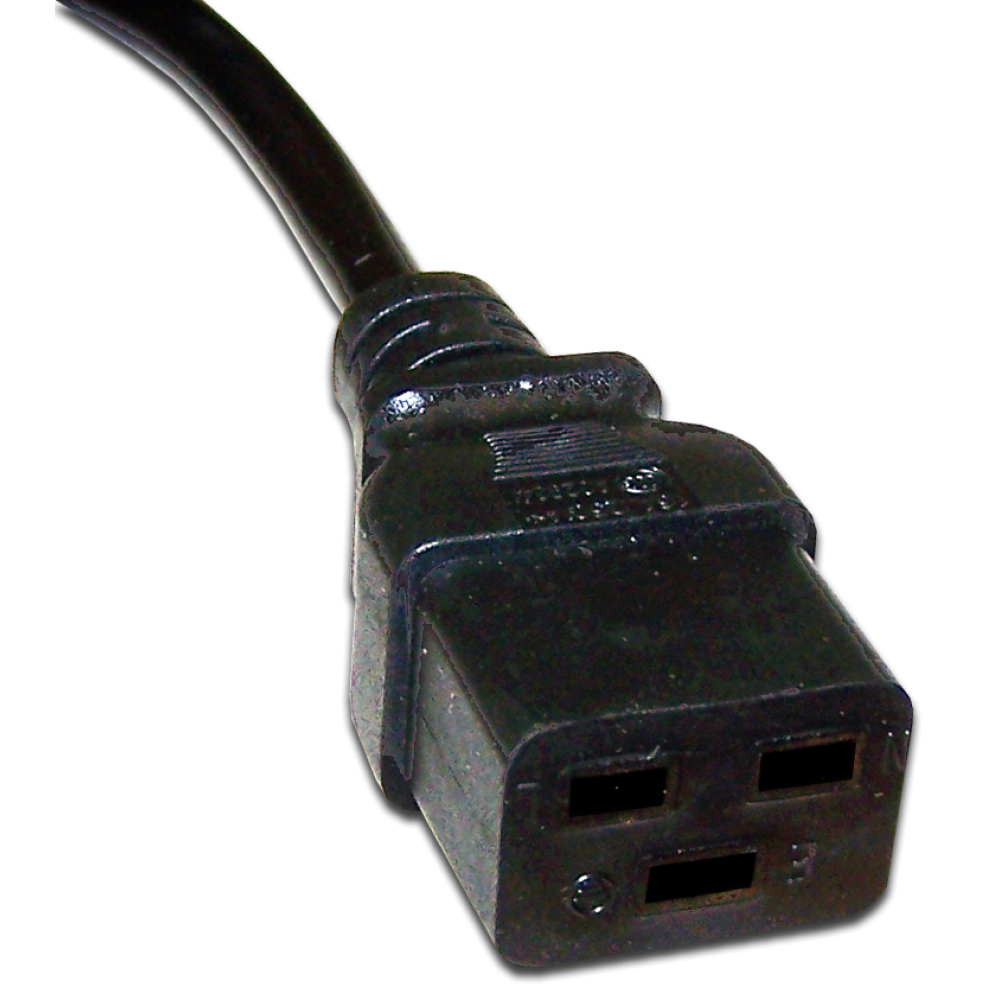 Шнур питания C19-Schuko угловая, 3х1.5, 220В, 16А, черный, 5 метров__
