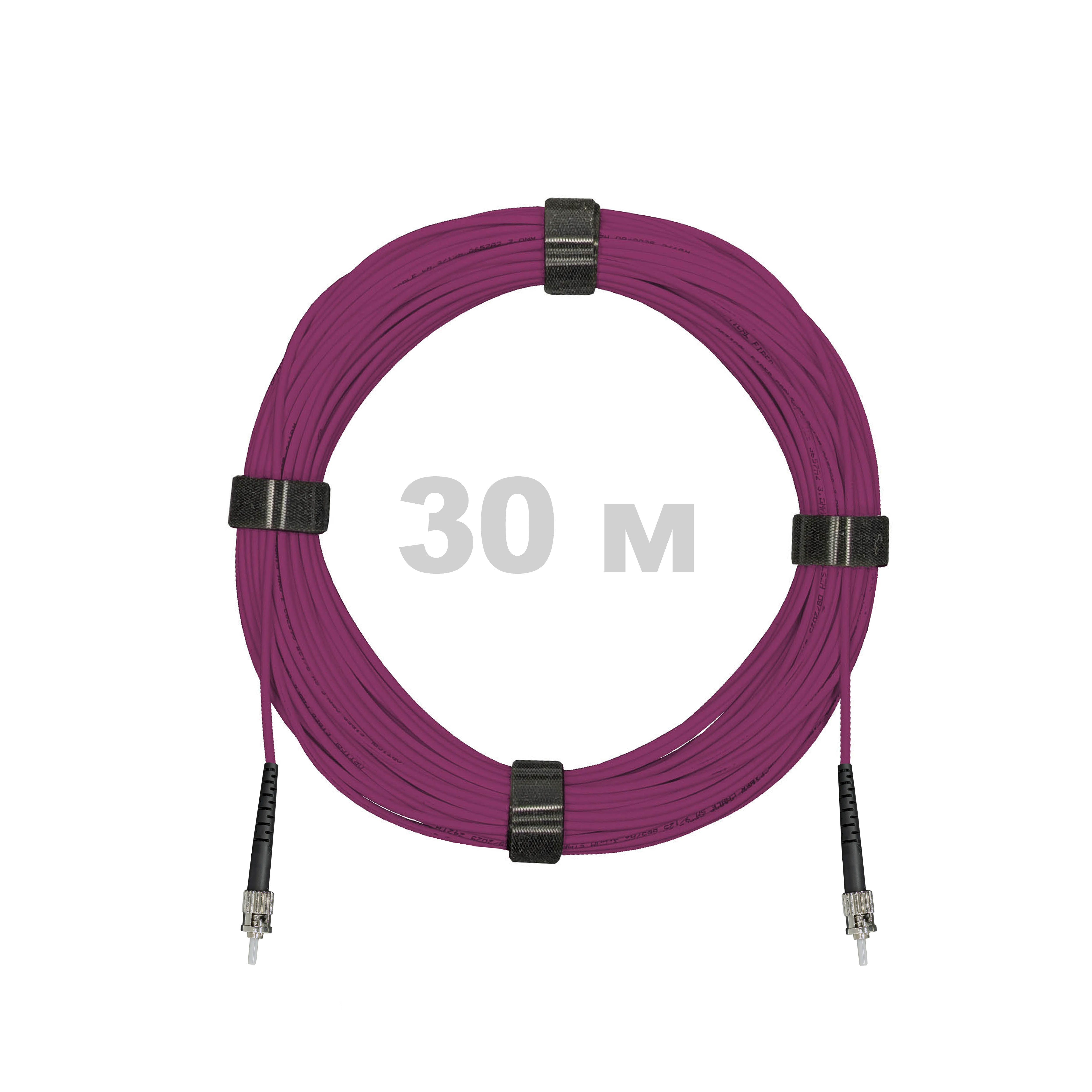 Патч-корд оптический ST/PC-ST/PC MM (OM4) 2mm simplex LSZH,  30 м.