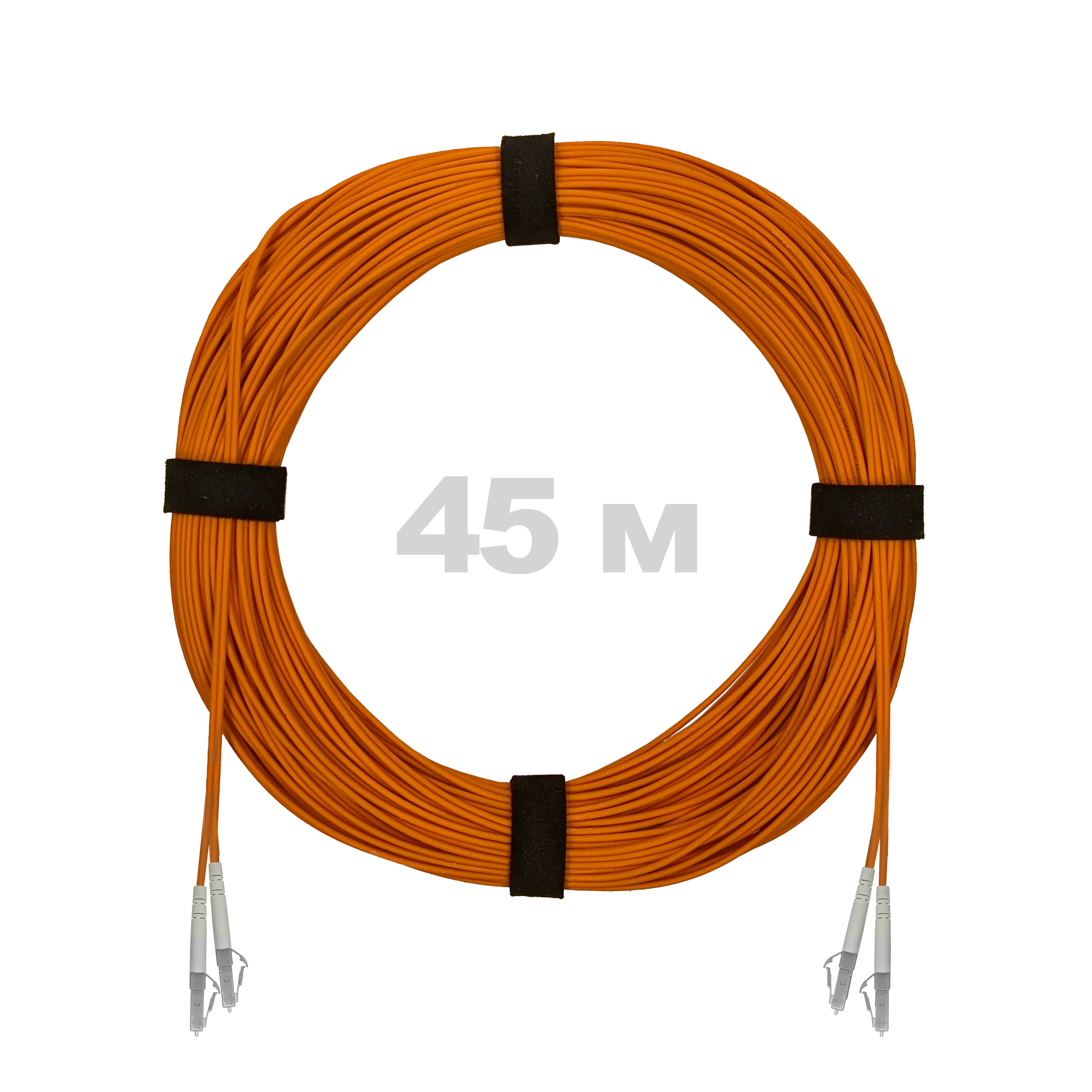 Патч-корд оптический армированный бронированный LC/UPC-LC/UPC MM (OM2) Duplex 2.0mm LSZH, 45 м.