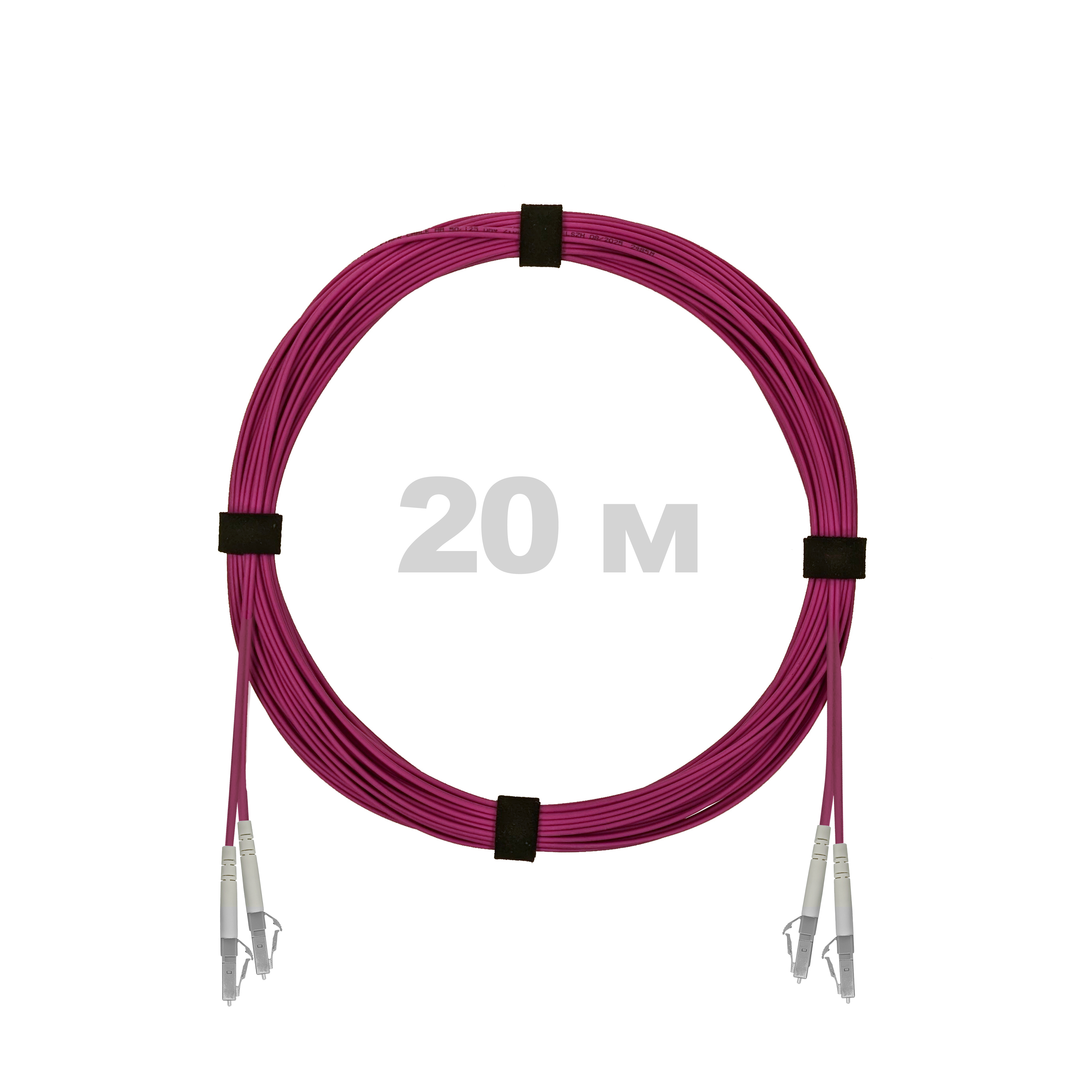 Патч-корд оптический LC/UPC-LC/UPC, MM (OM4) 3mm, duplex, LSZH, 20 м