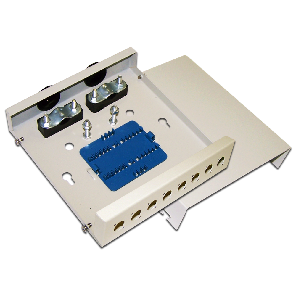 Кросс оптический LANMASTER настенный, металлический, на 8 FC адаптеров__