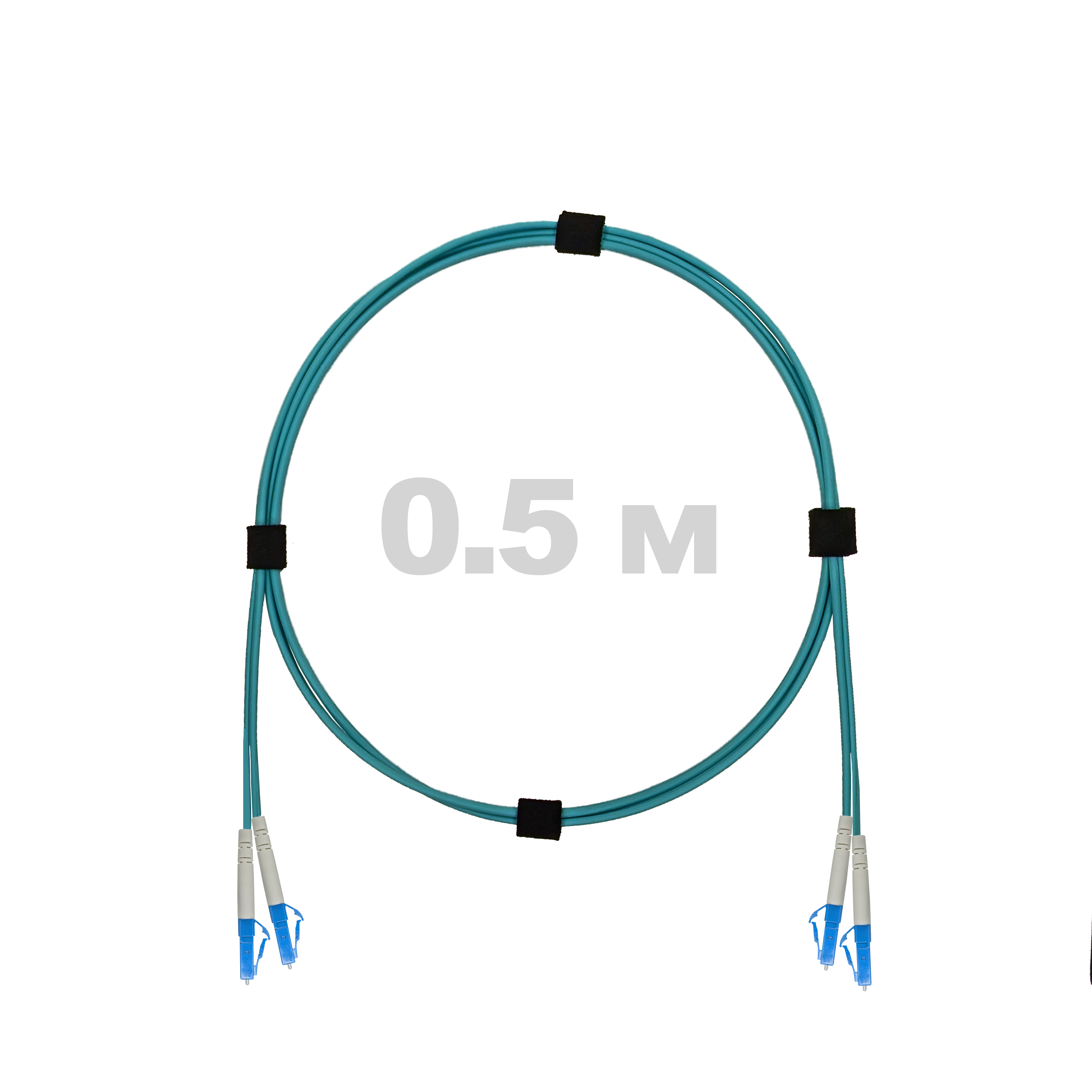 Патч-корд оптический армированный бронированный LC/UPC-LC/UPC MM (OM3) Duplex 3.0mm LSZH, 0.5 м.