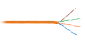 Кабель U/UTP 4 пары, Кат.5e, медный, внутренний, LSZH, оранжевый, 100м/305м