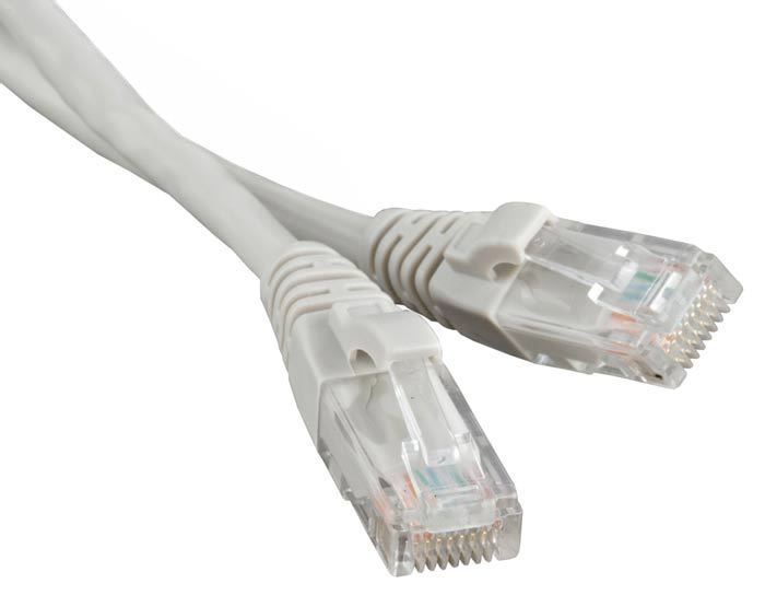 Патч-корд RJ45 - RJ45, 4 пары, UTP, категория 6, 1 м, серый, LANMASTER