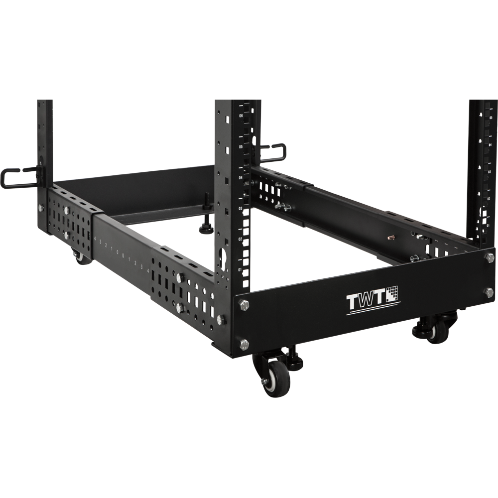 Стойка двухрамная облегченная 48U, с регулируемой глубиной (560-1020 мм), черная__