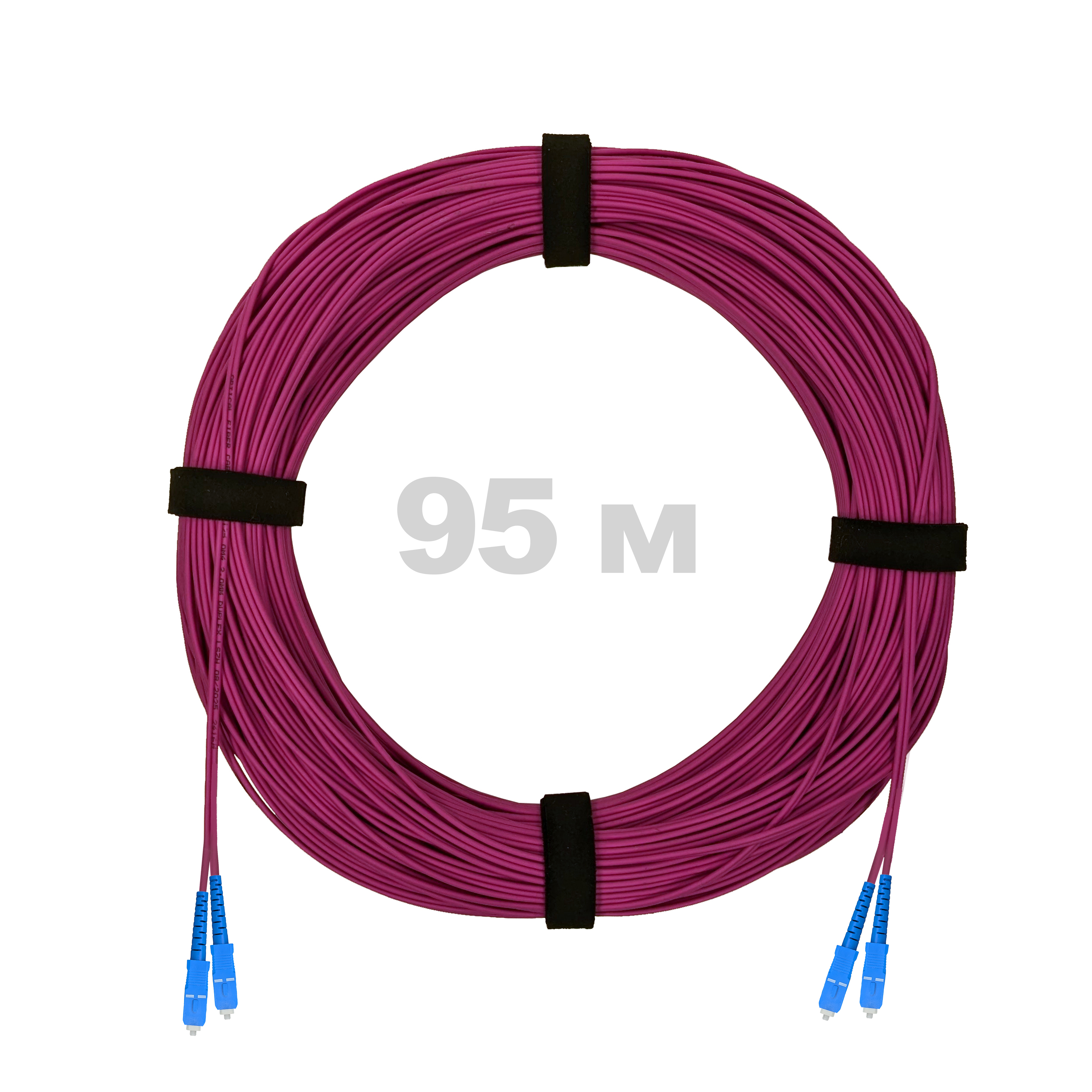 Патч-корд оптический SC/UPC-SC/UPC MM (OM4) 2mm duplex LSZH,  95 м.