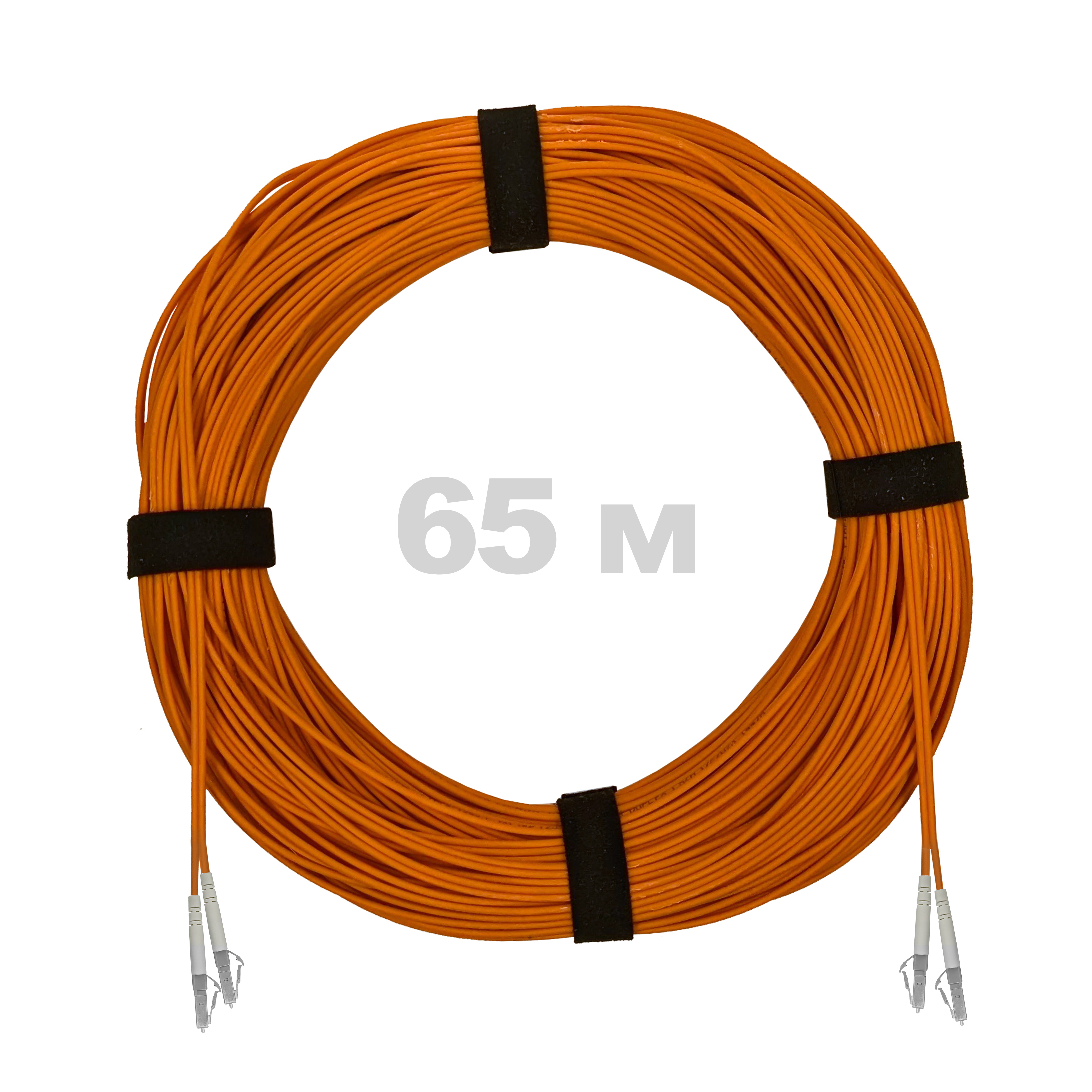 Патч-корд оптический LC/UPC-LC/UPC MM (OM2) 2mm duplex LSZH,  65 м.