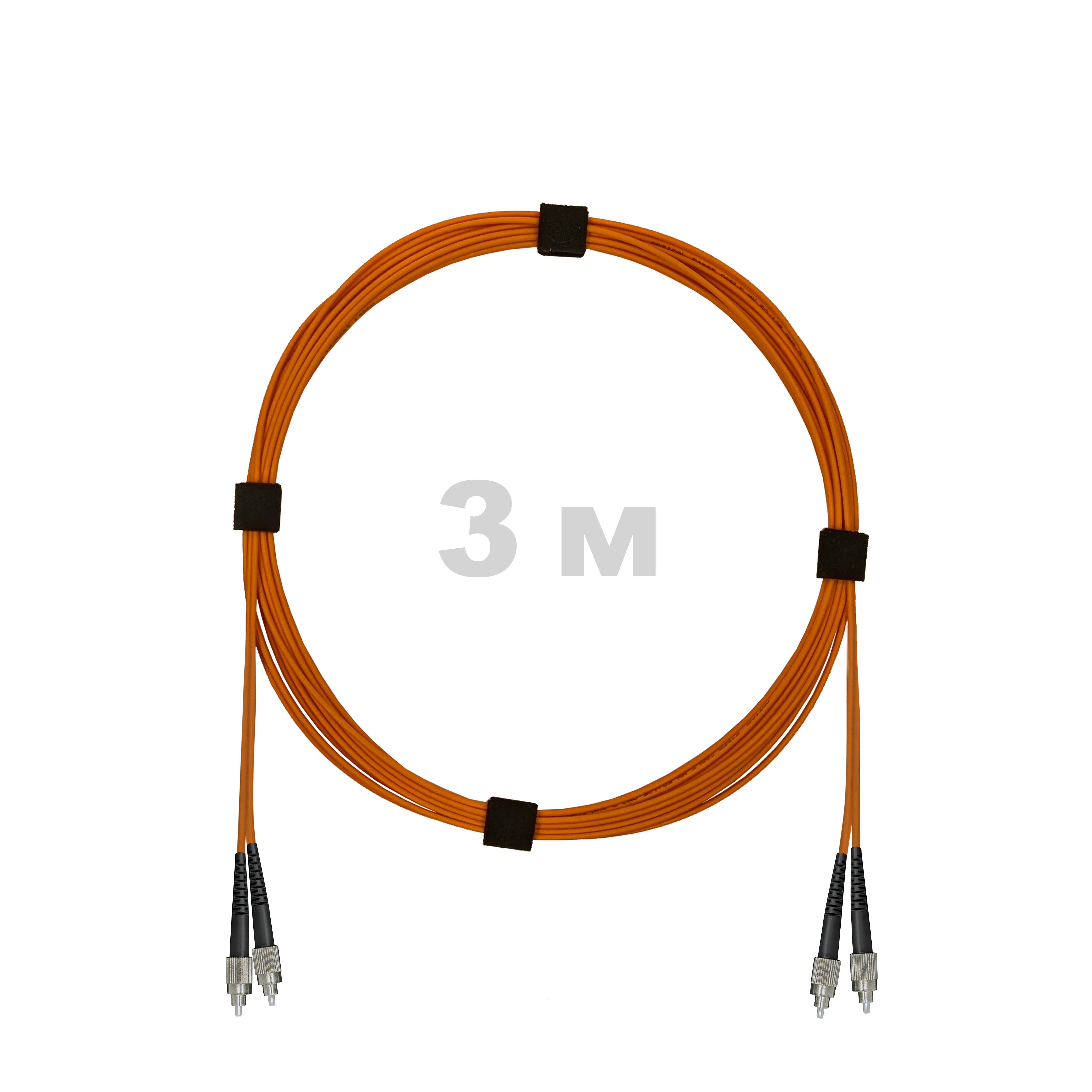 Патч-корд оптический армированный бронированный FC/UPC-FC/UPC MM (OM2) Duplex 2.0mm LSZH, 3 м.