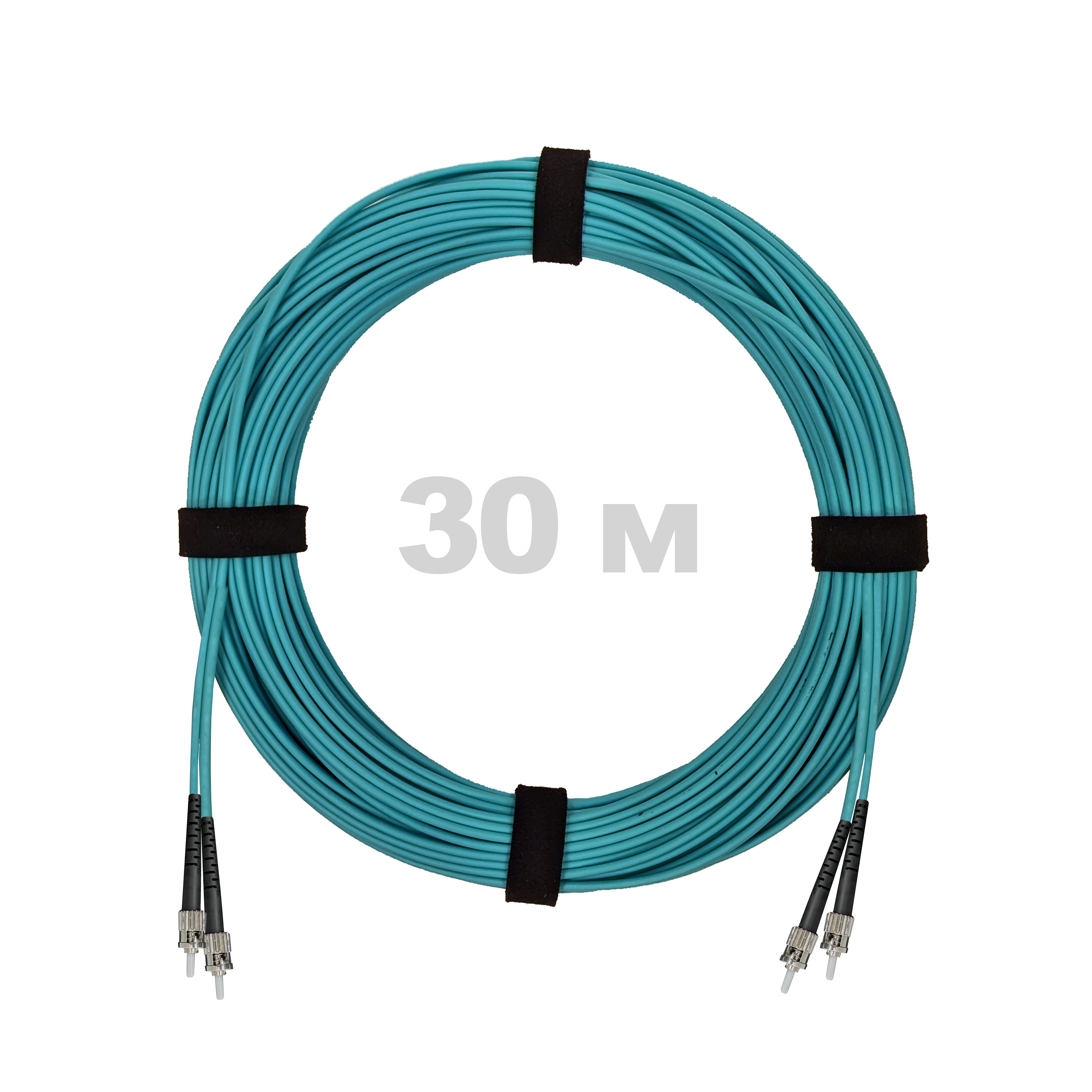 Патч-корд оптический армированный бронированный ST/PC-ST/PC MM (OM3) Duplex 2.0mm LSZH, 30 м.