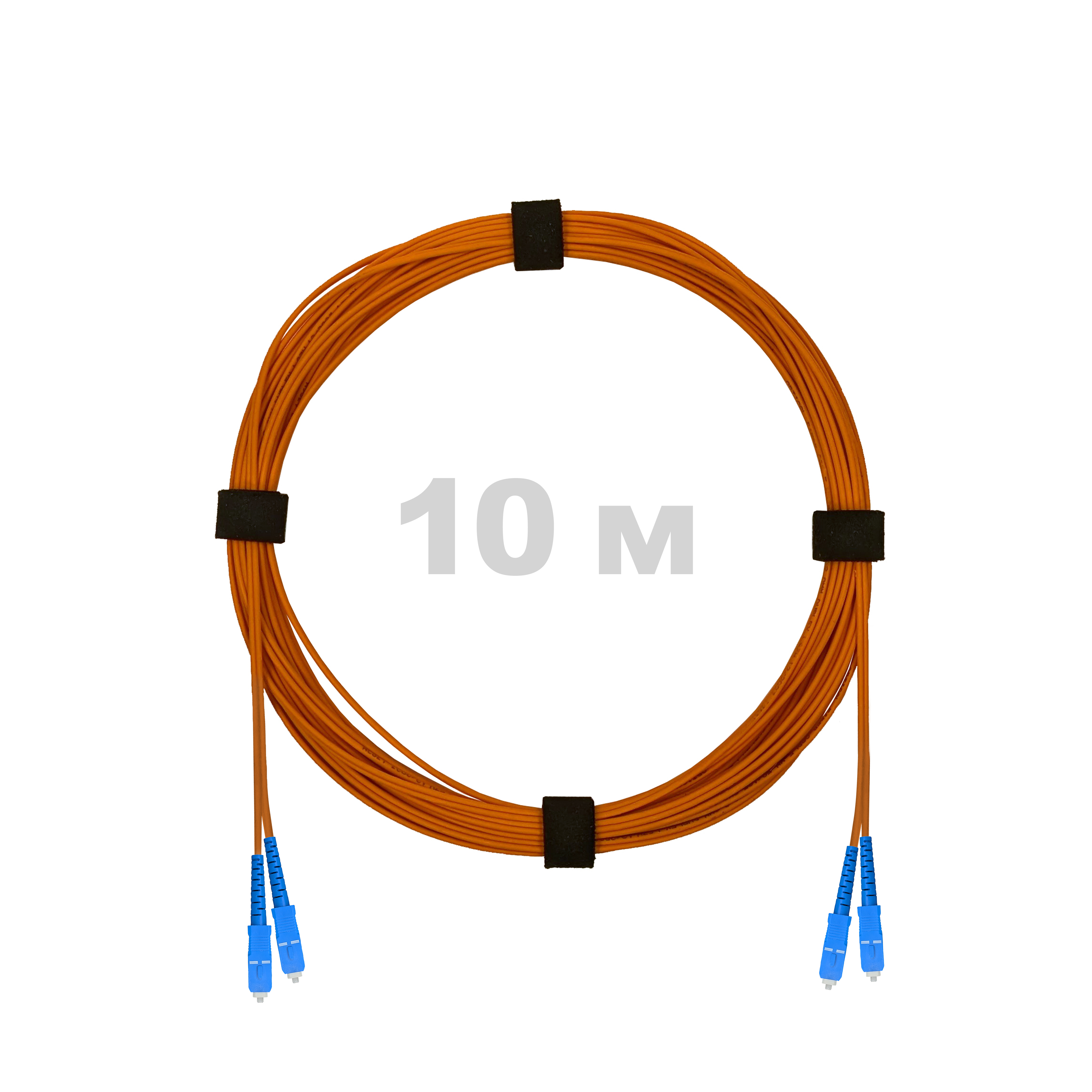 Патч-корд оптический SC/UPC-SC/UPC MM (OM2) 3mm duplex LSZH,  10 м.