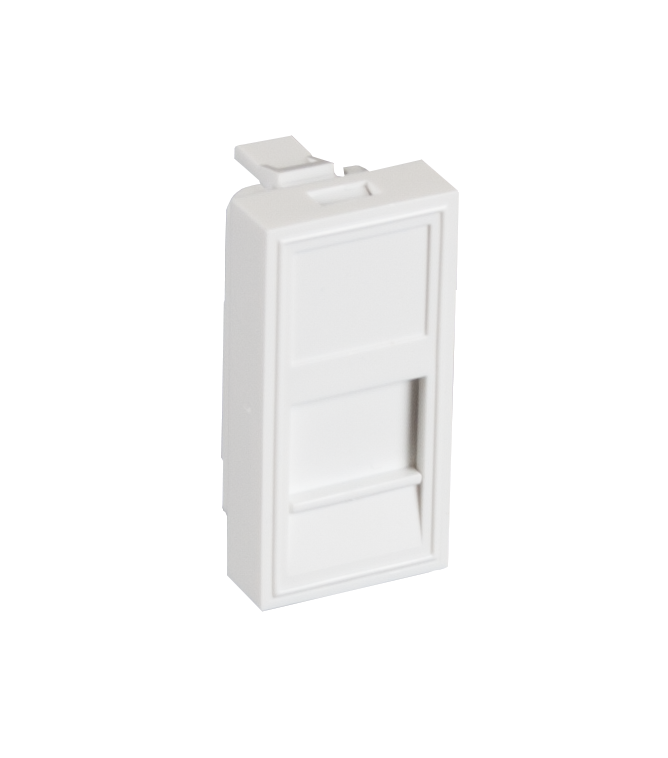 Вставка типа Mosaic 22,5x45мм, 1 порт, под модули-вставки типа Keystone, белая, 10 шт.