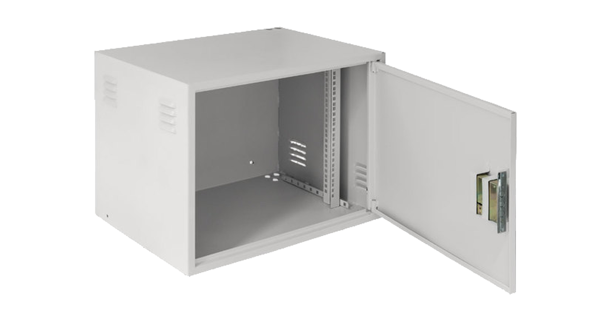 Настенный антивандальный шкаф, 9U, Ш600хВ470хГ450мм, серый__