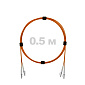 Патч-корд оптический LC/UPC-LC/UPC MM (OM2) 2mm duplex LSZH,  0.5 м.