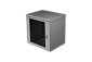 Шкаф настенный 12U (600х450х600) разборный, дверь стекло, серый