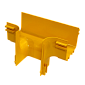 Вертикальный отвод на оптический лоток 120 мм, желтый