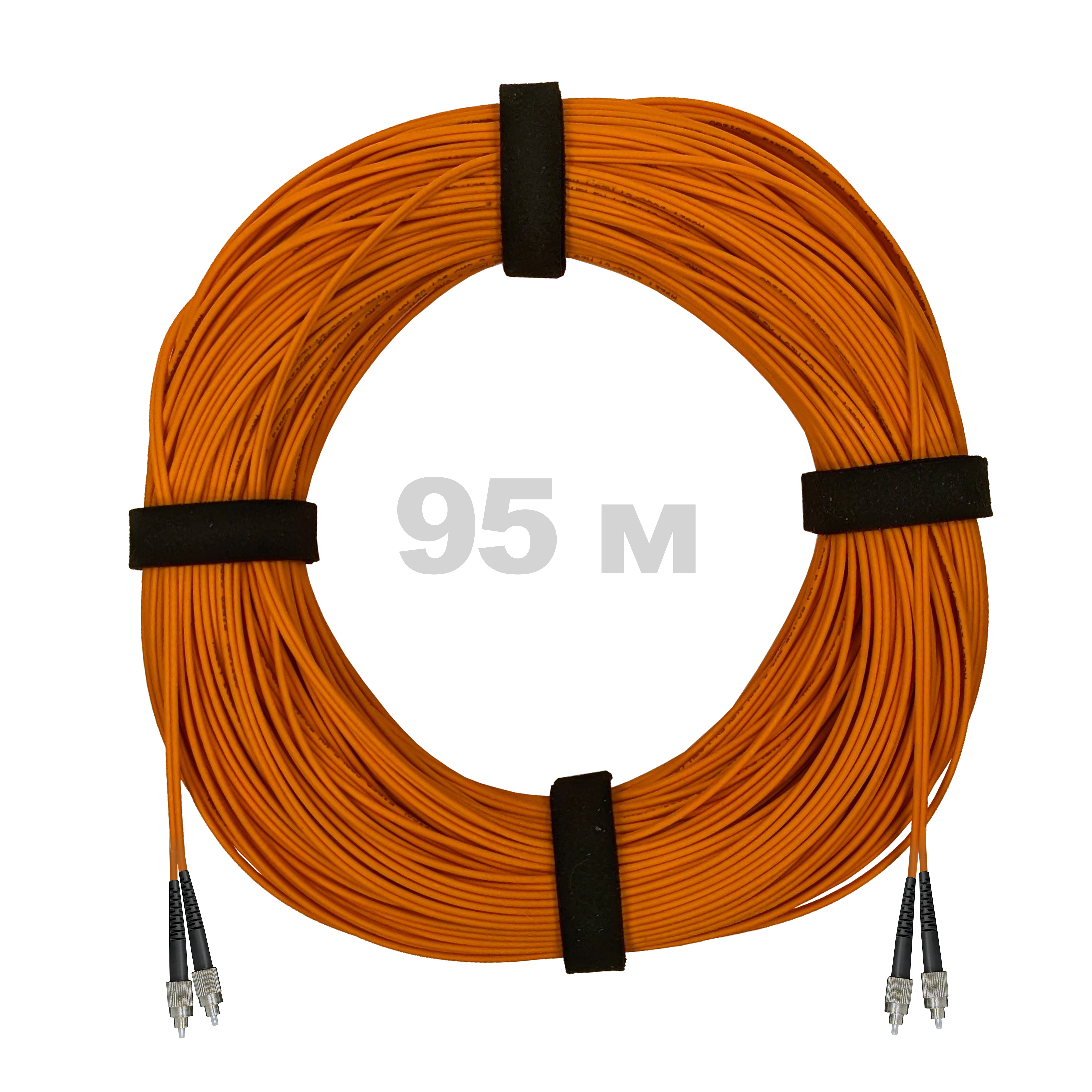 Патч-корд оптический FC/UPC-FC/UPC MM (OM2) 2mm duplex LSZH,  95 м.