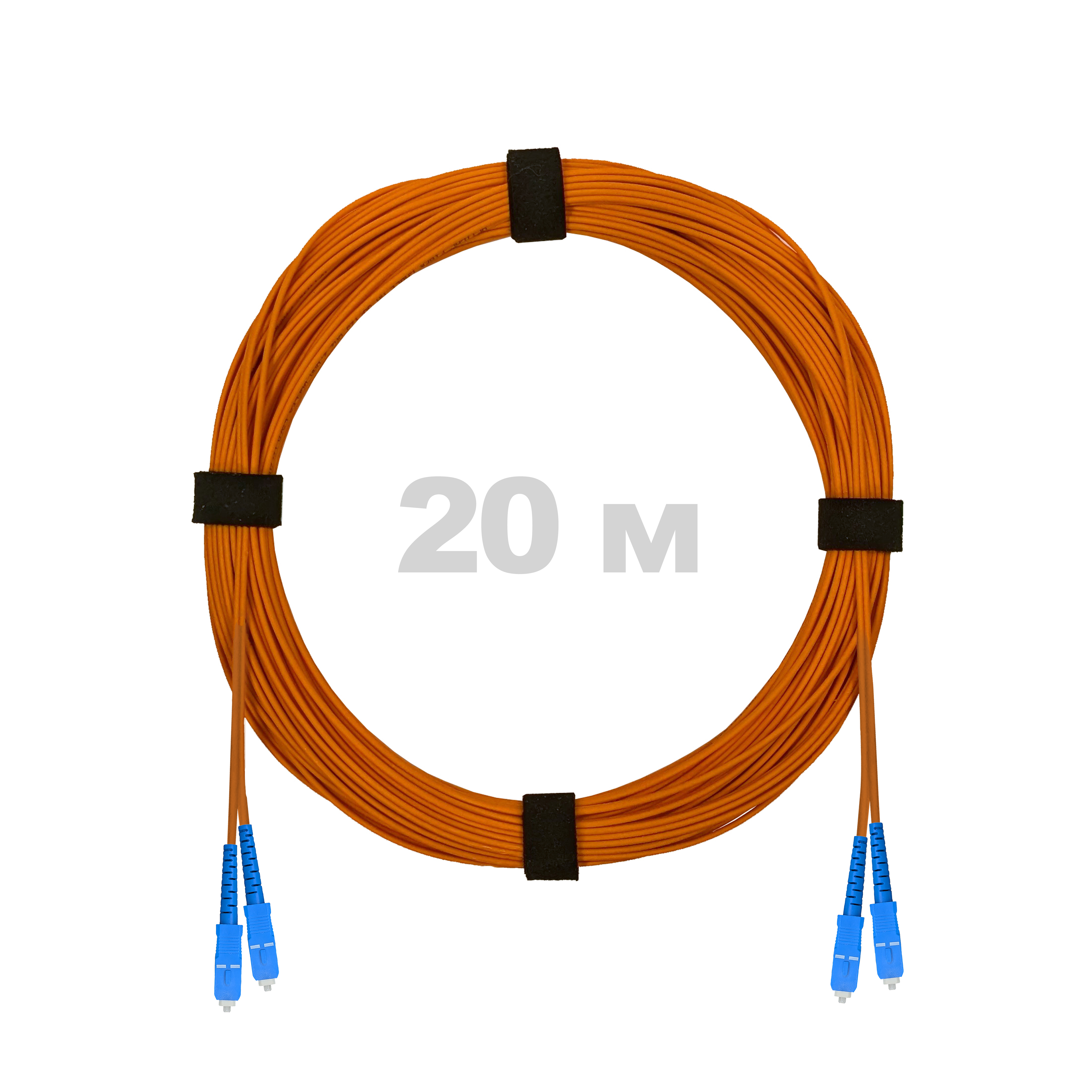 Патч-корд оптический SC/UPC-SC/UPC MM (OM2) 2mm duplex LSZH,  20 м.
