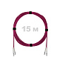 Патч-корд оптический LC/UPC-LC/UPC MM (OM4) 3mm duplex LSZH,  15 м.