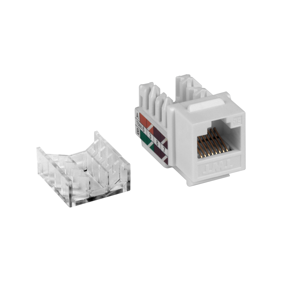 Модуль Keystone RJ45, Cat.5E, UTP, 90 градусов, белый