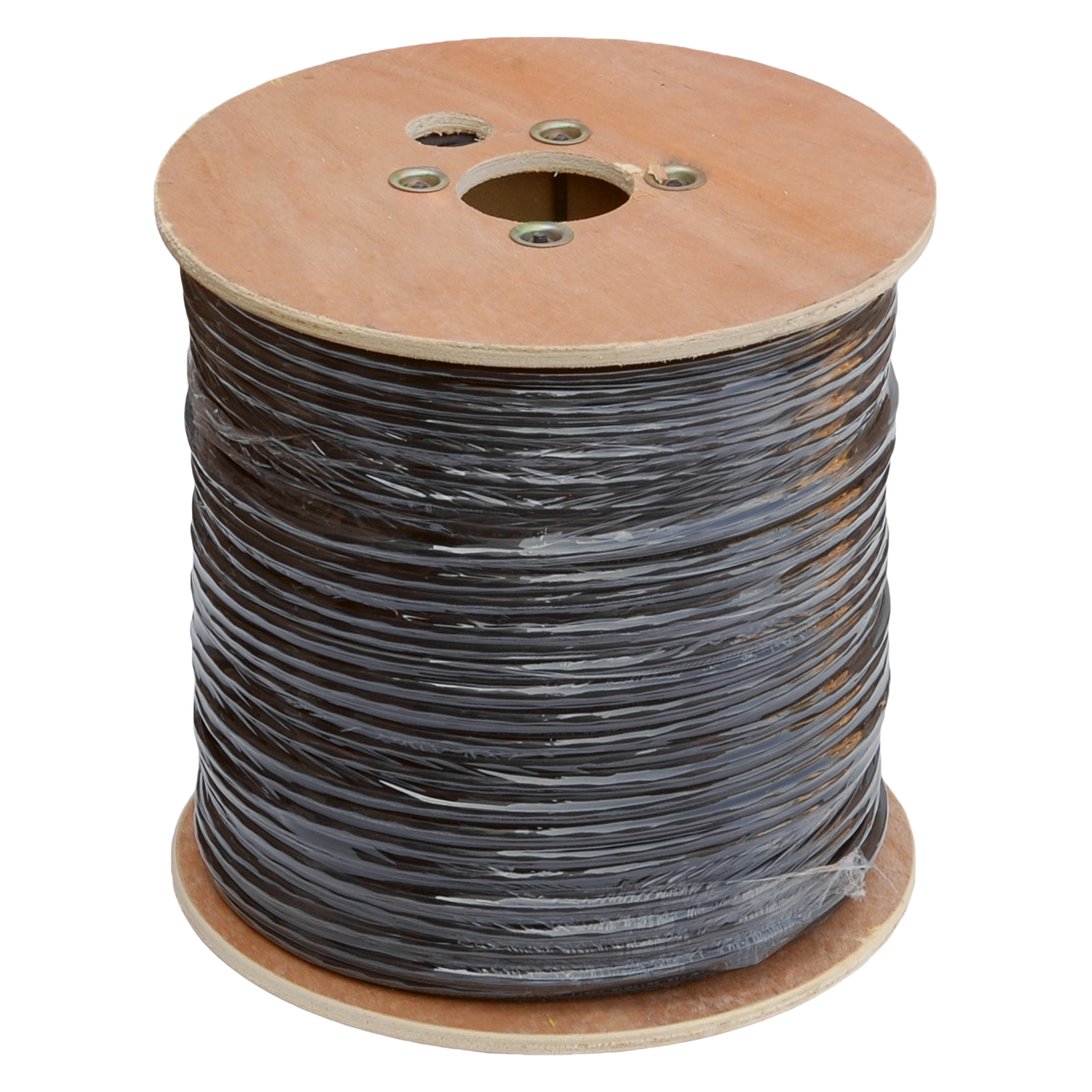 Кабель коаксиальный, RG-6, одножильный, CCS, внешний, PE до -40C, черный, 305м__