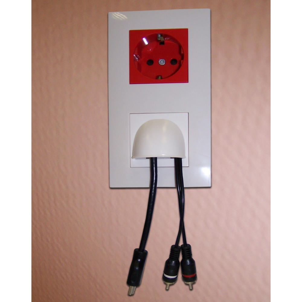 Кабельный ввод открытый, 45х45, белый__