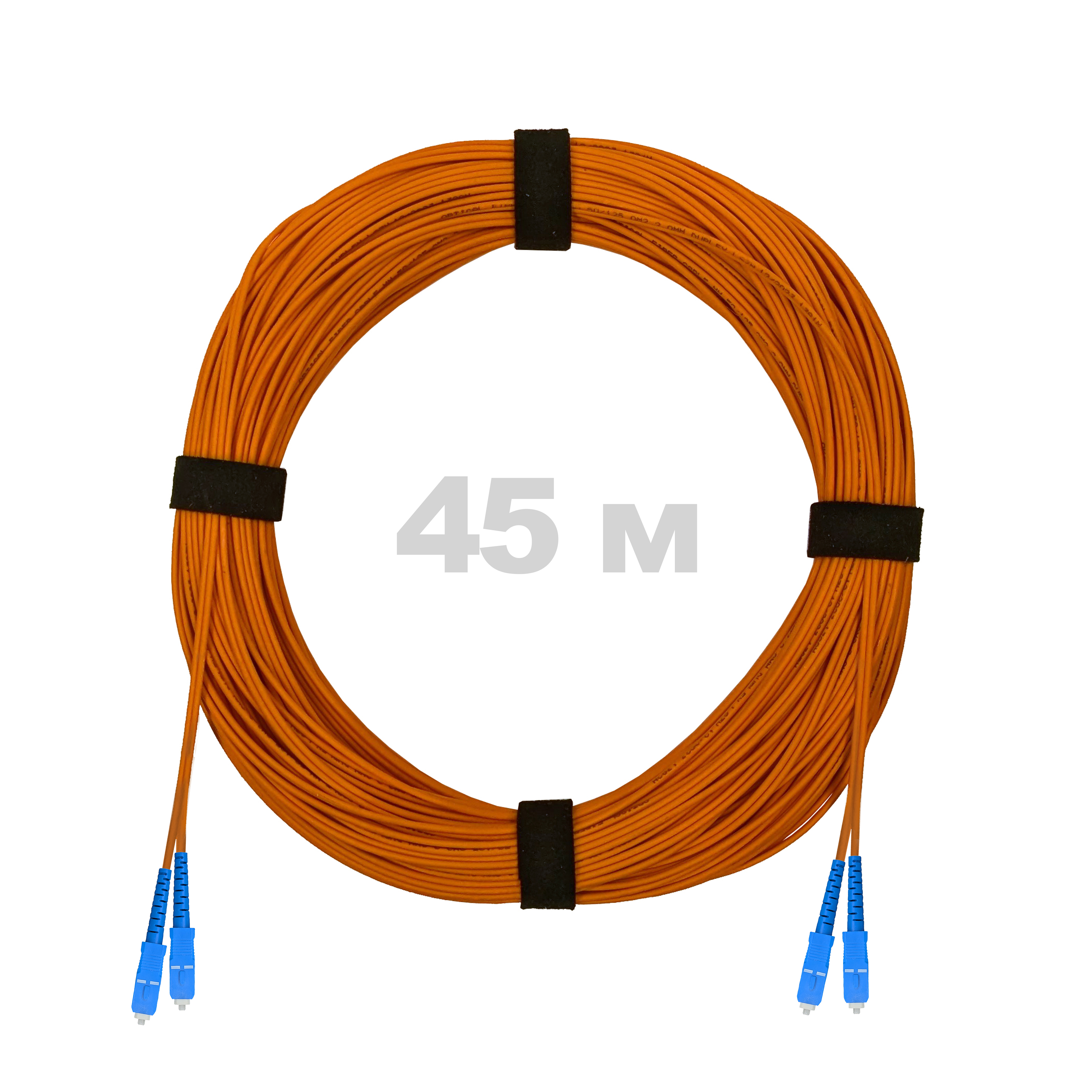 Патч-корд оптический SC/UPC-SC/UPC MM (OM2) 2mm duplex LSZH,  45 м.