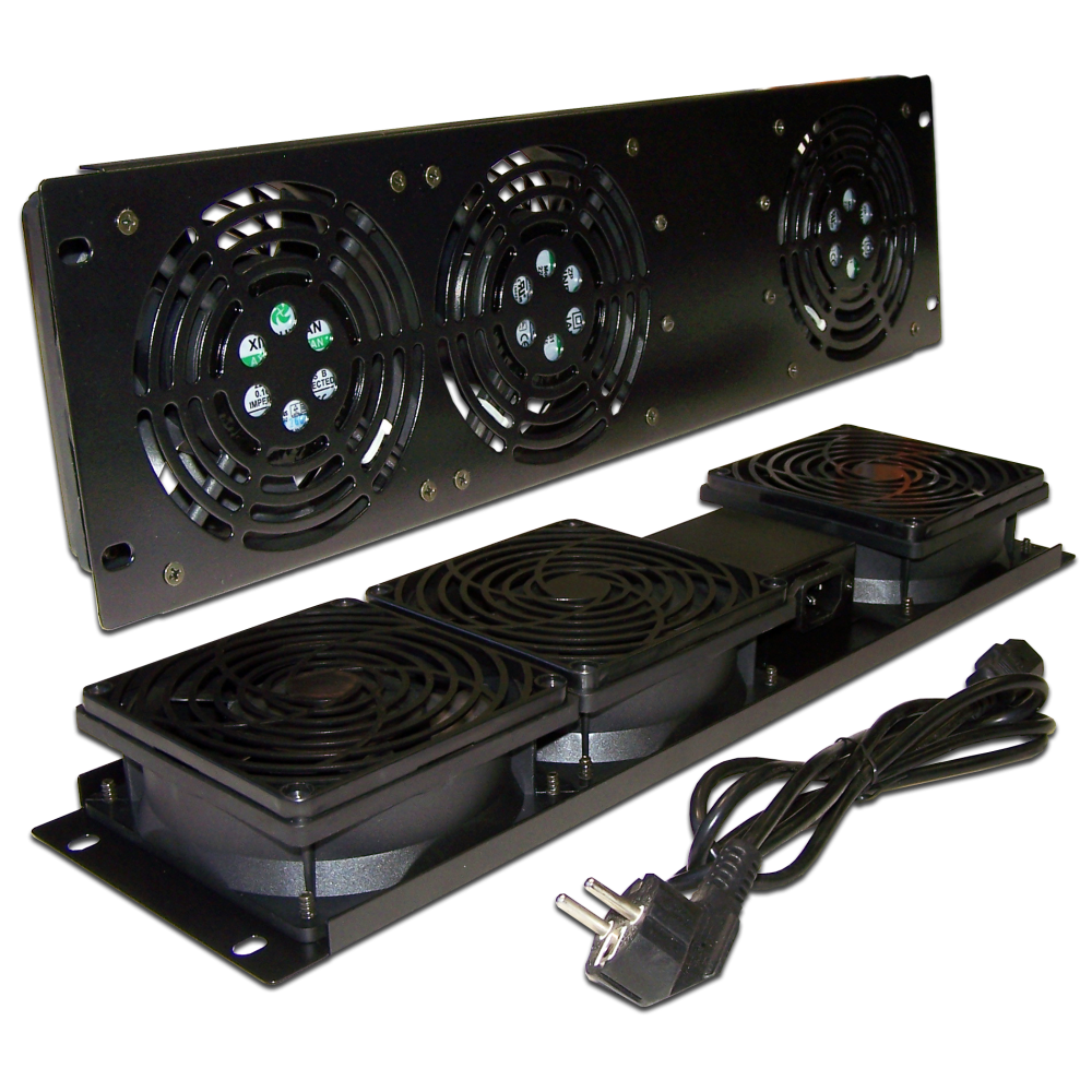 Блок 2-х вентиляторов 19" вертикальный, без термостата, 3U